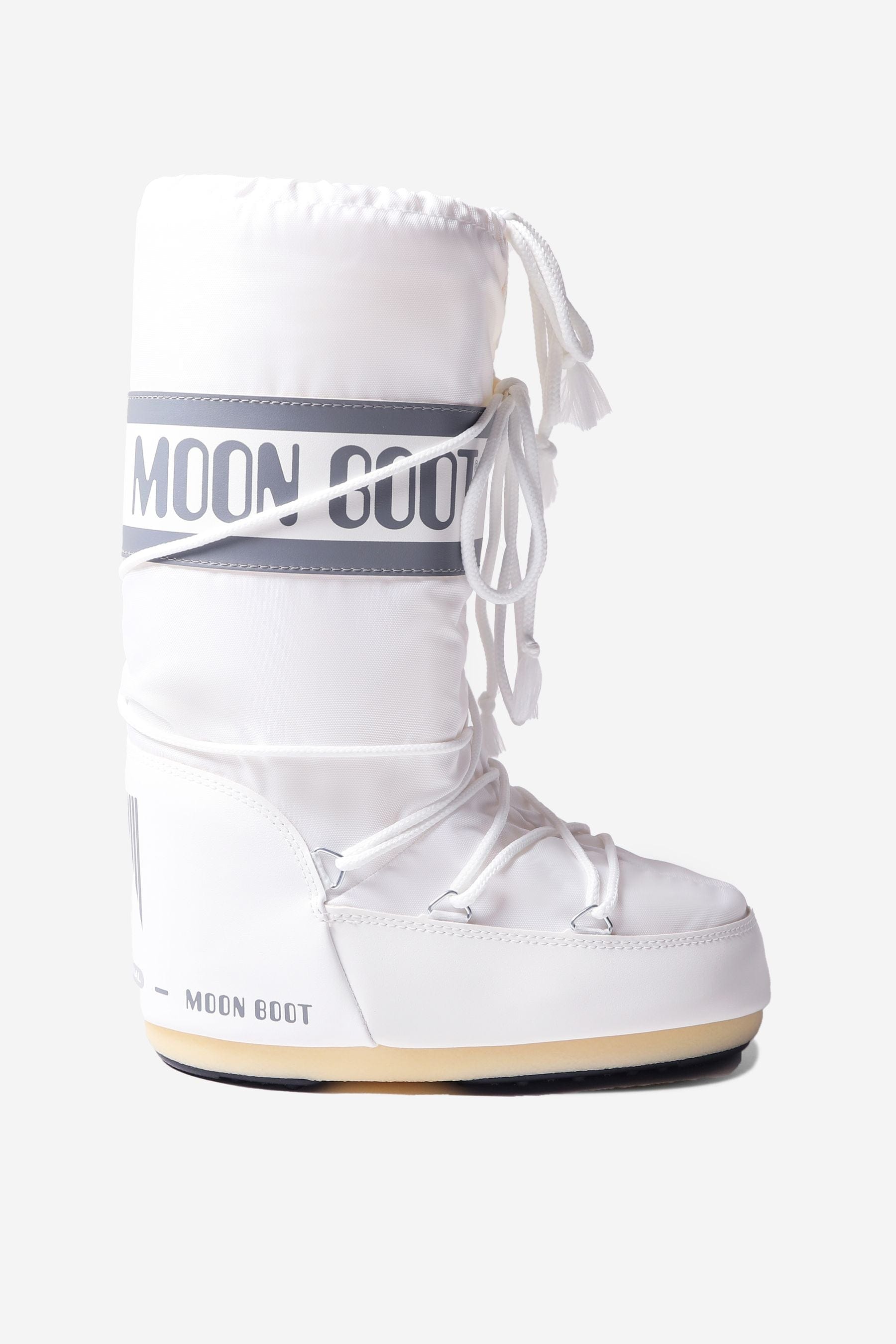 Moon Boot Kids Icon Nylon Snow Boots in White