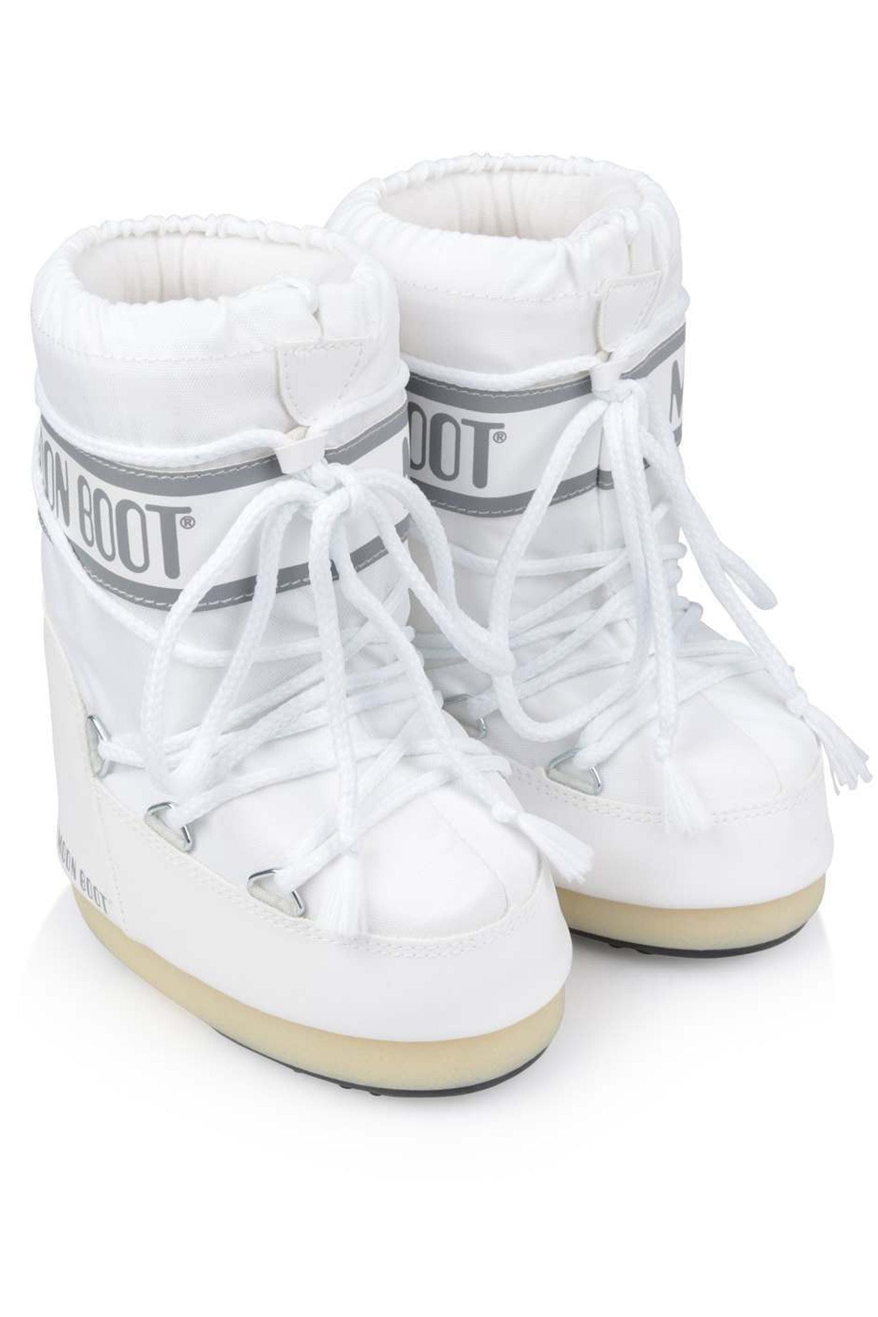 Moon Boot Kids Icon Nylon Snow Boots in White