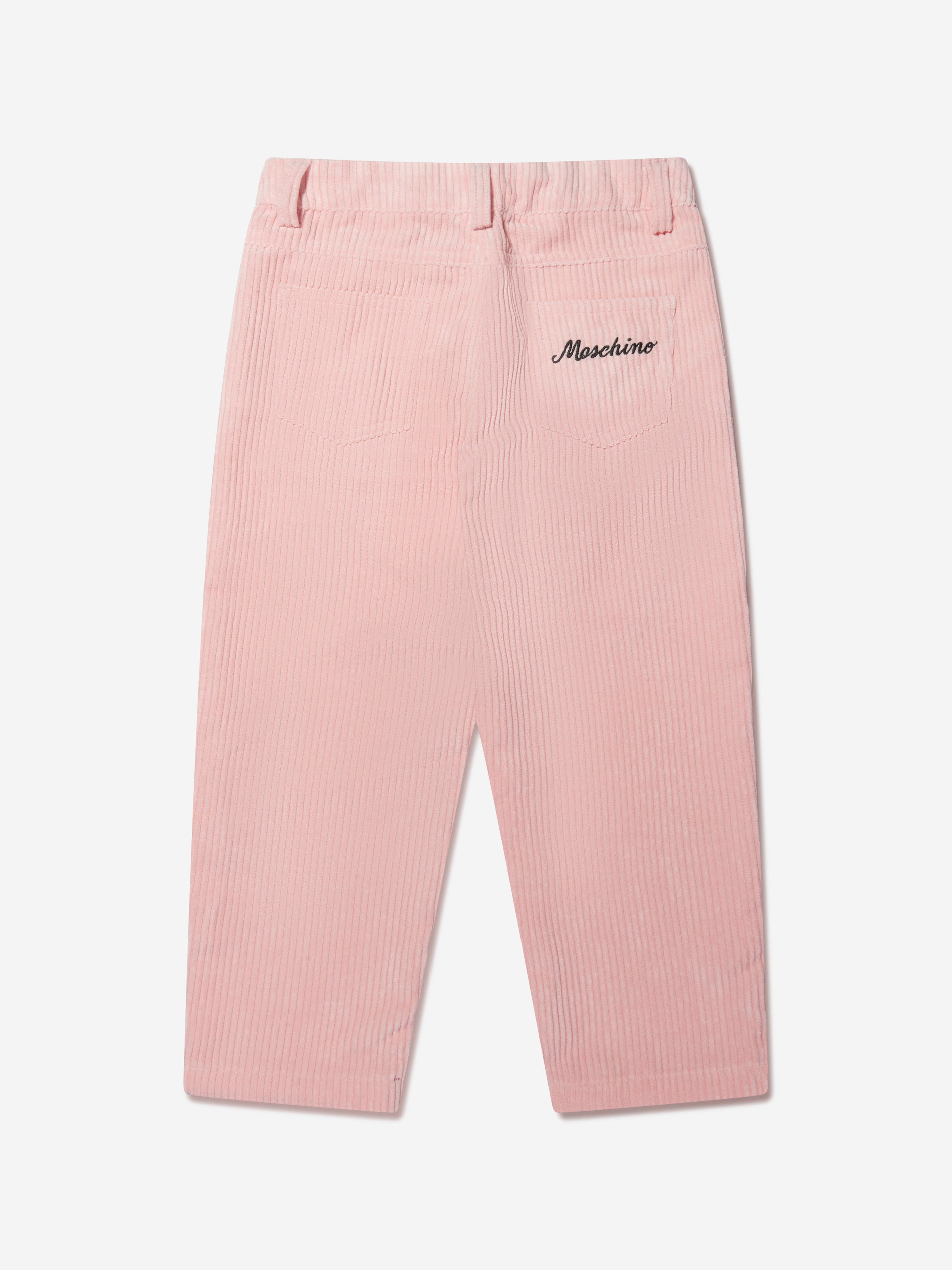 Moschino Girls Logo Pocket Trousers in Pink