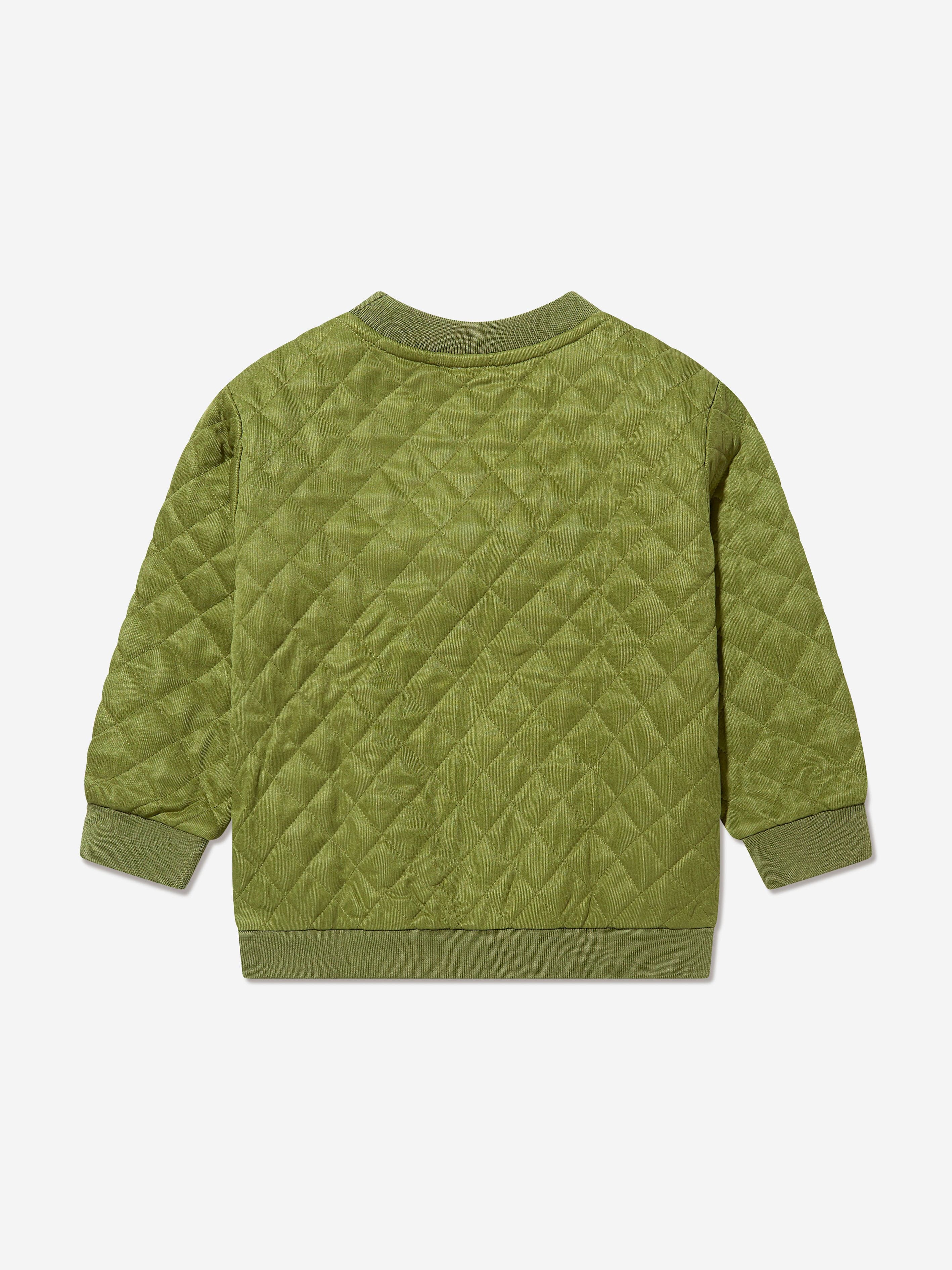 Moschino Boys Quilted Sweatshirt in Green