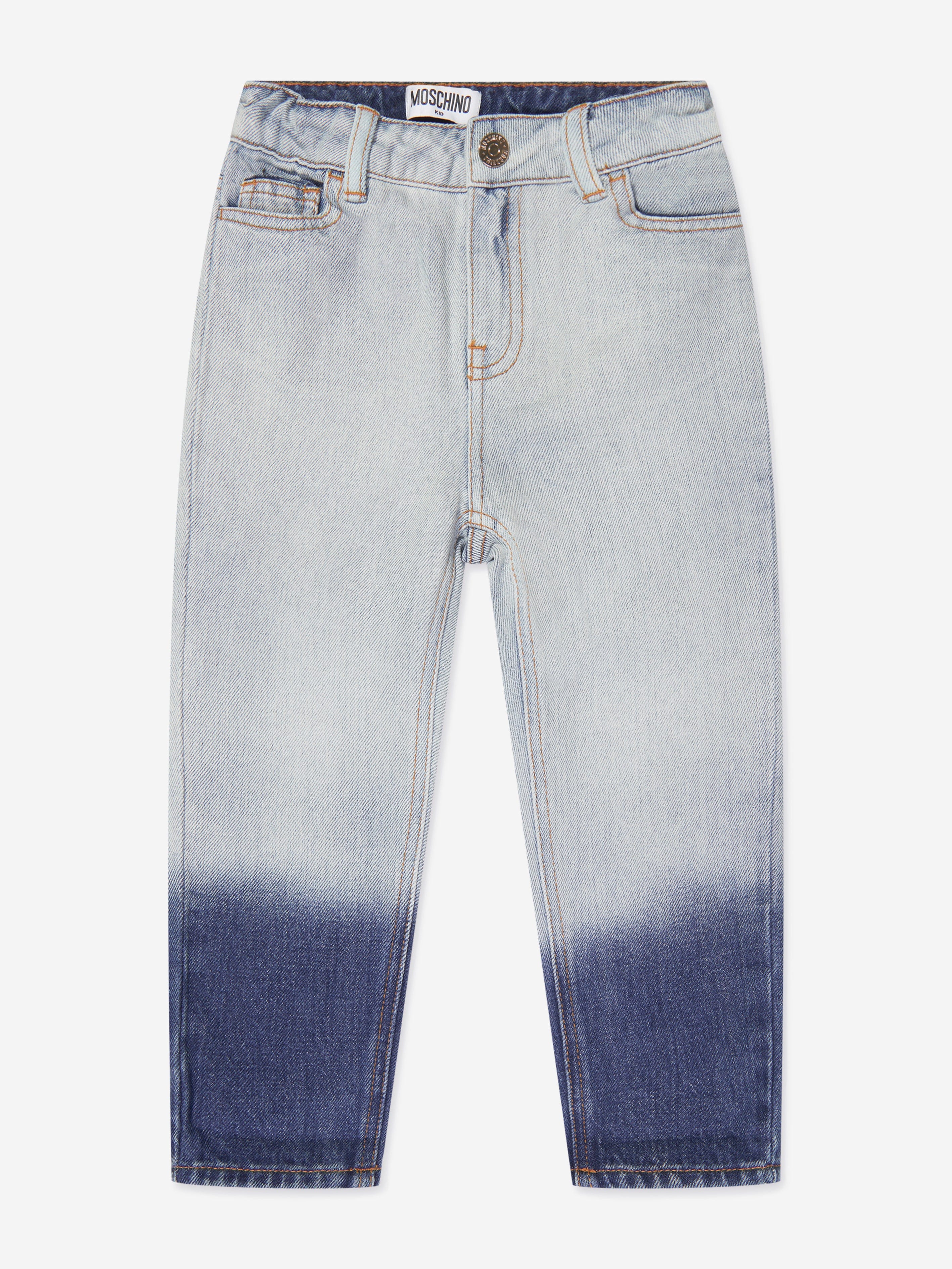 Moschino Kids Slim Fit Jeans in Blue