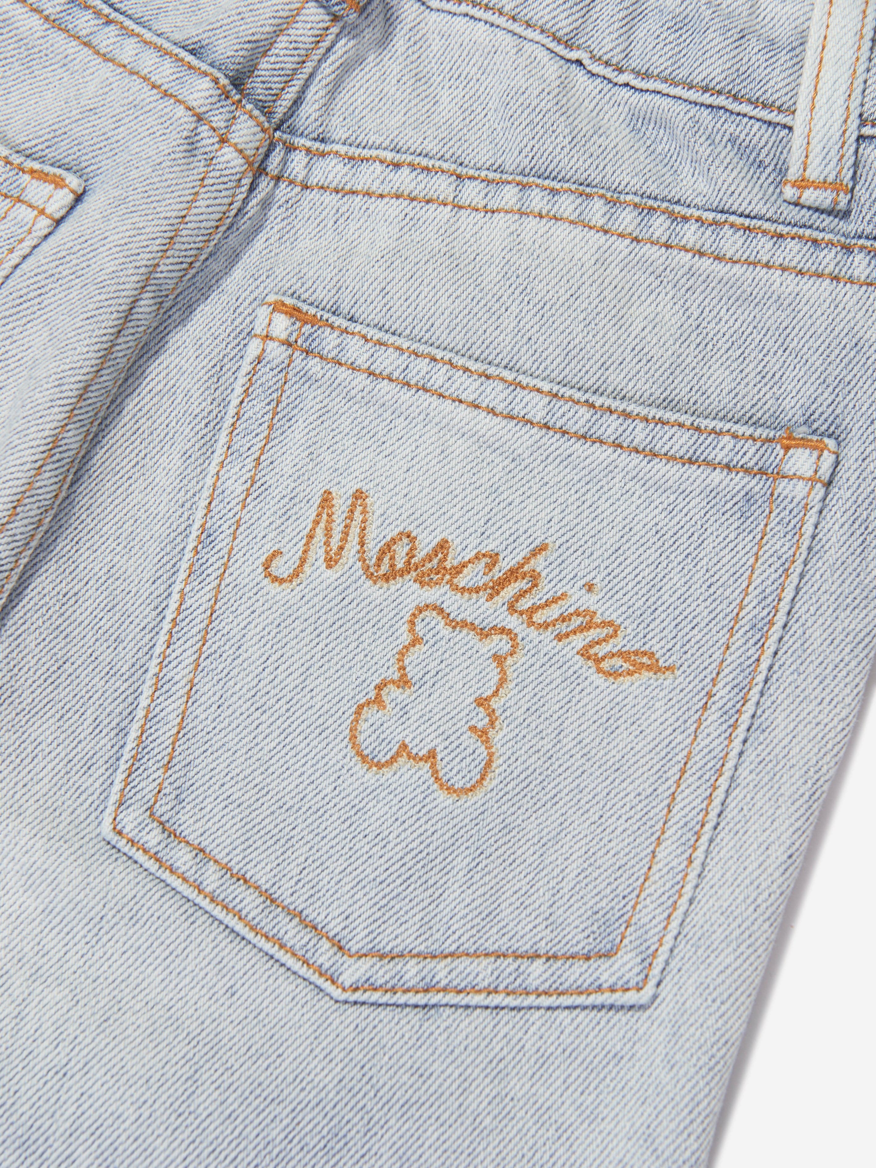 Moschino Kids Slim Fit Jeans in Blue