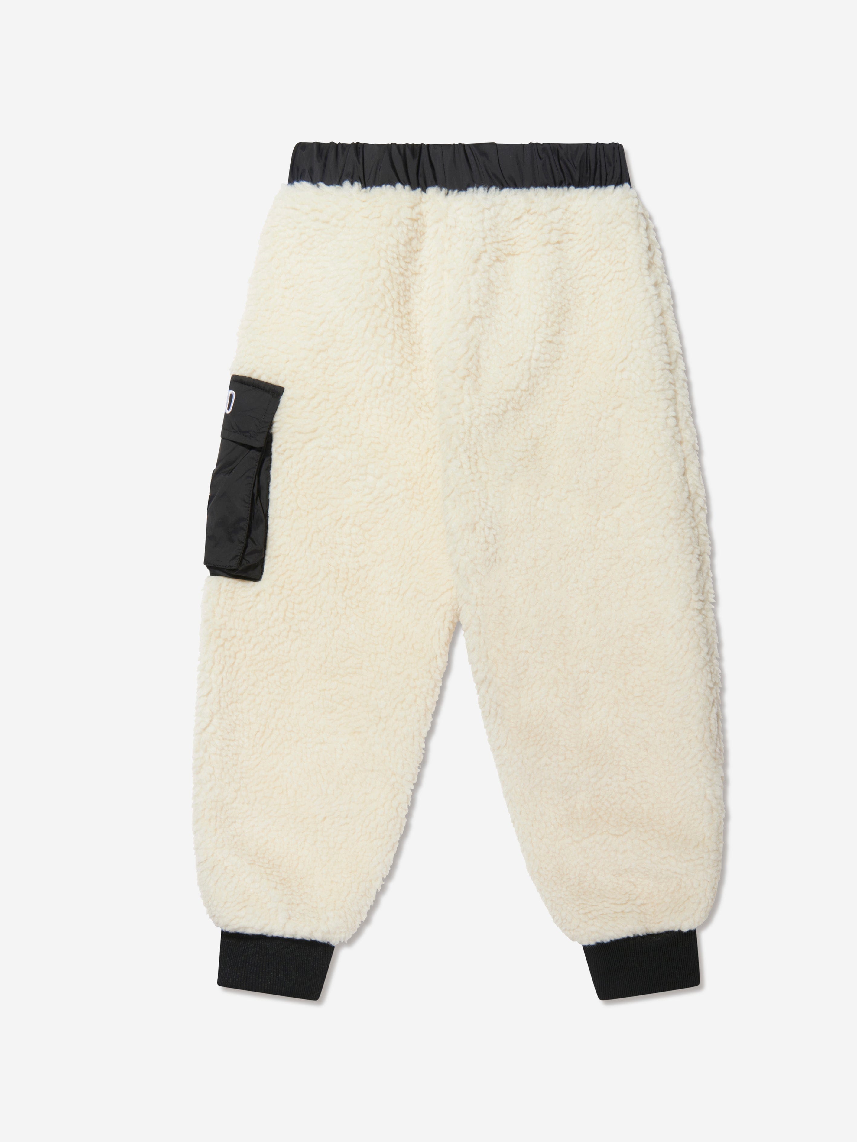 Moschino Kids Teddy Bear Pocket Joggers in Ivory