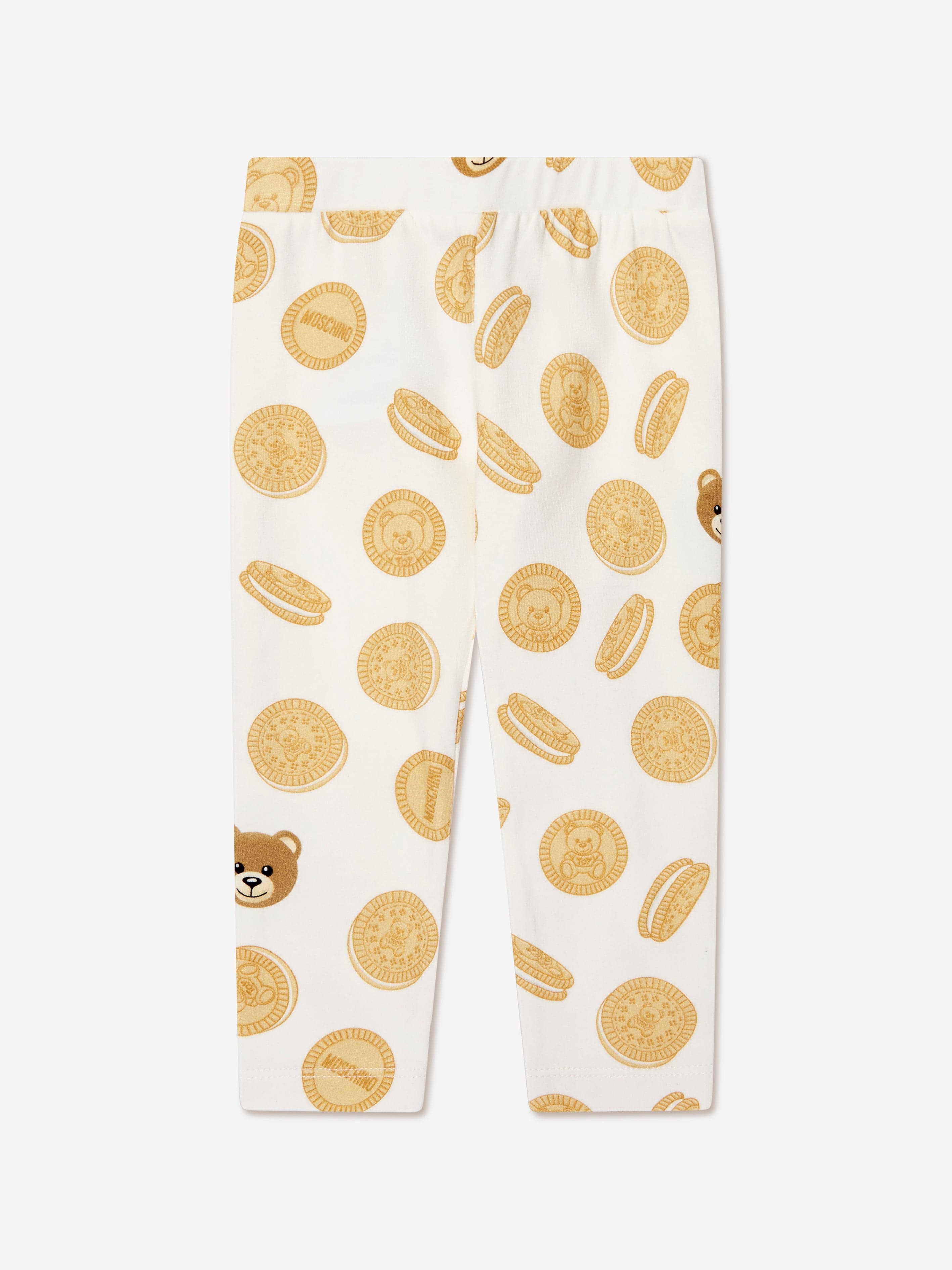 Moschino Baby Girls Cookie Leggings in Ivory