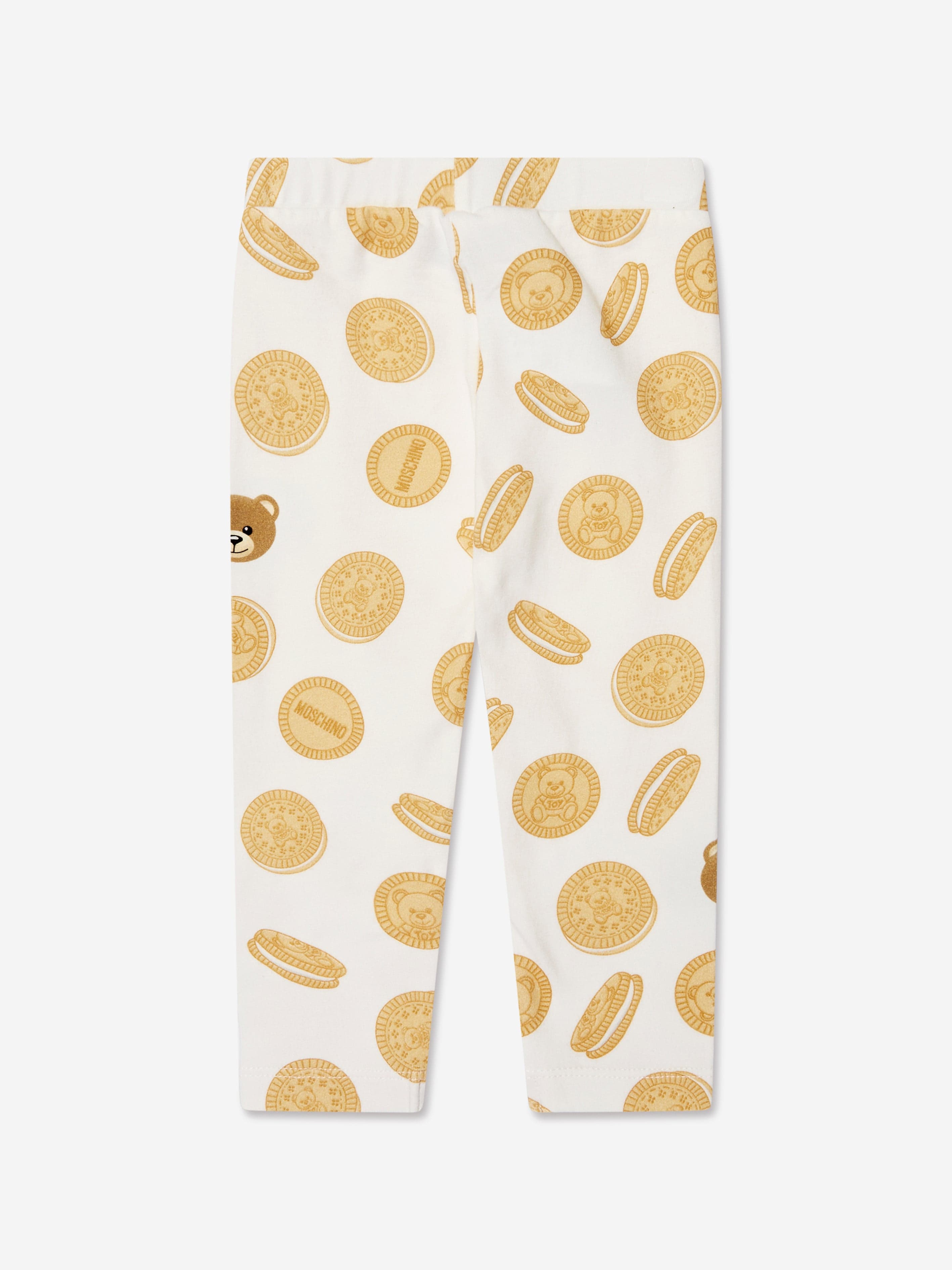 Moschino Baby Girls Cookie Leggings in Ivory