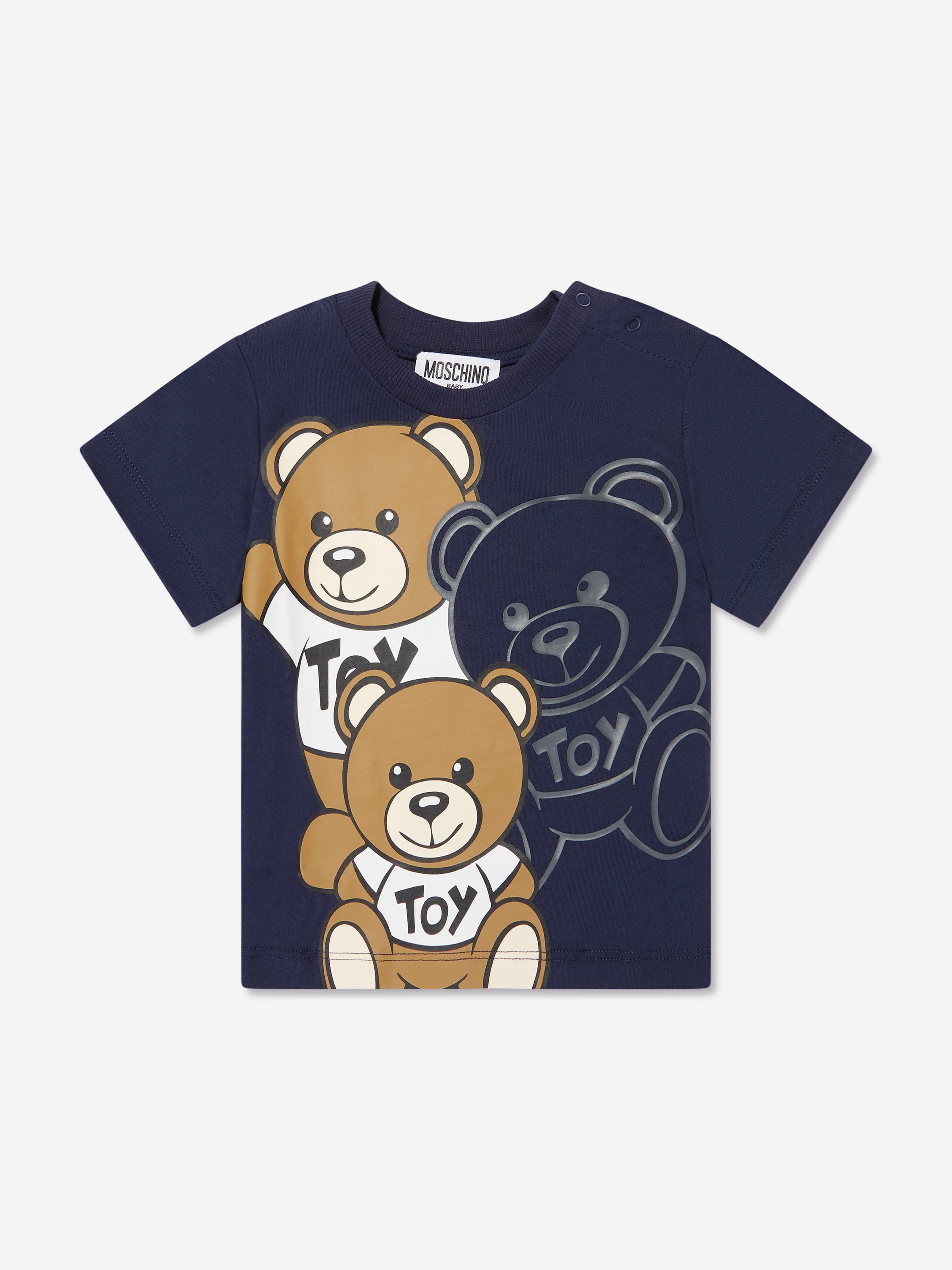 Moschino Baby Teddy Bear T-Shirt in Navy