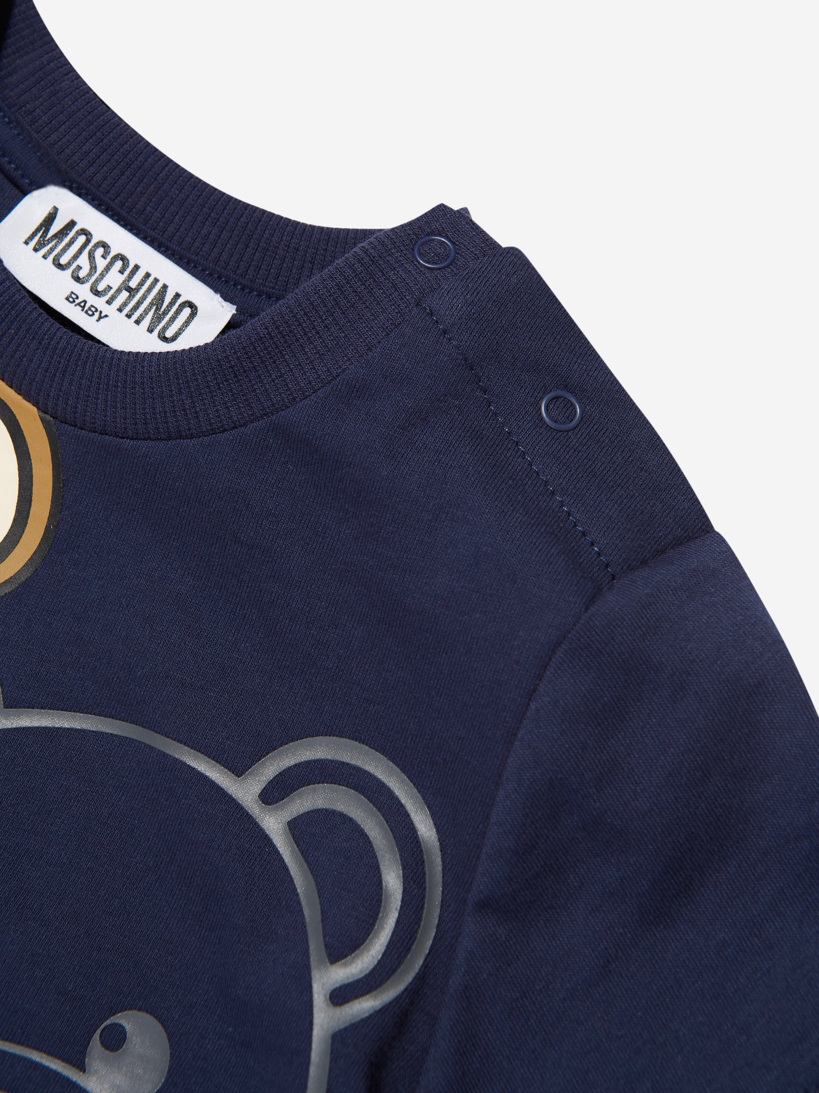 Moschino Baby Teddy Bear T-Shirt in Navy