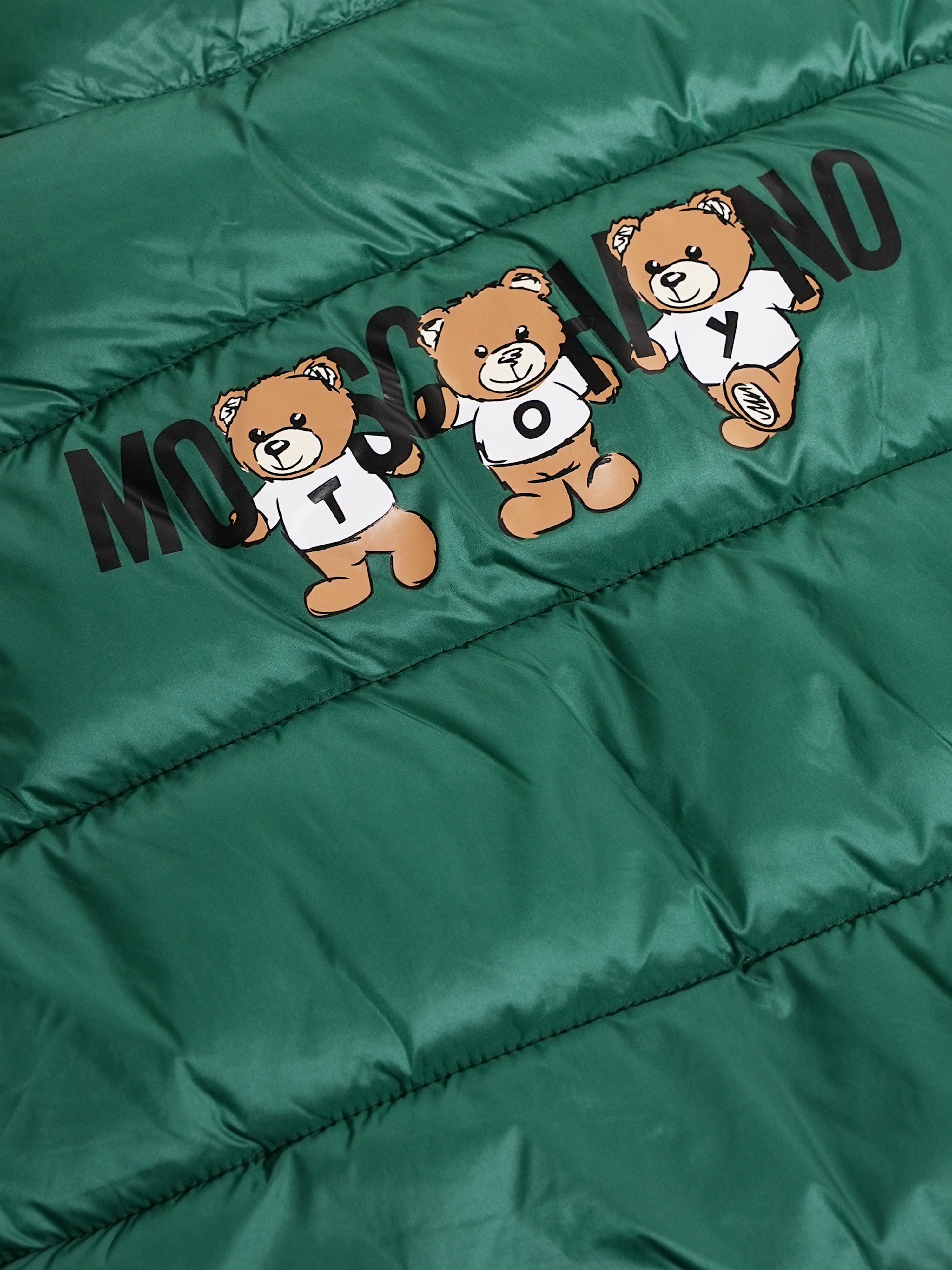 Kids Bear Logo Gilet in Green