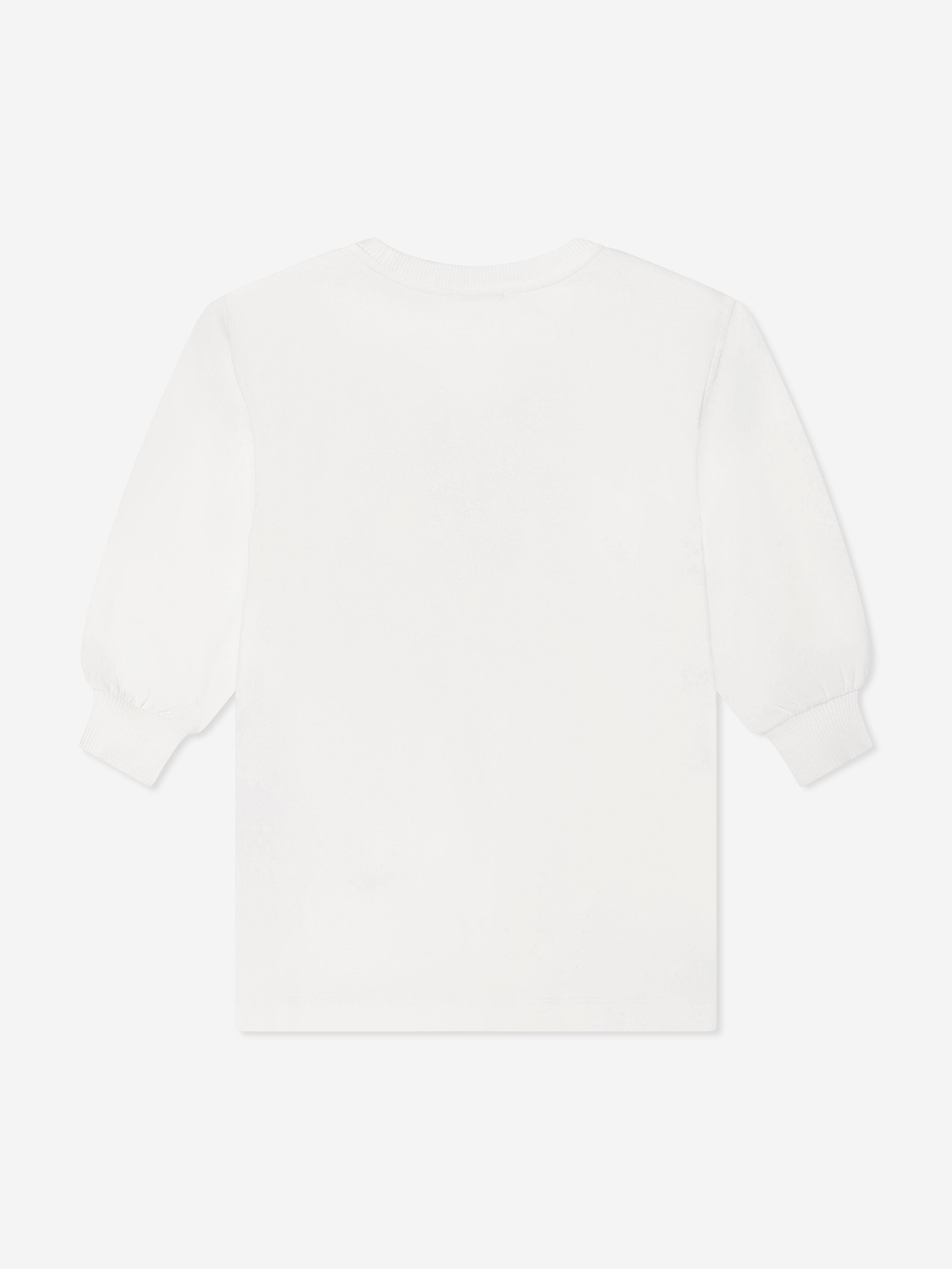 Moschino Girls Bow Heart Sweater Dress Ivory