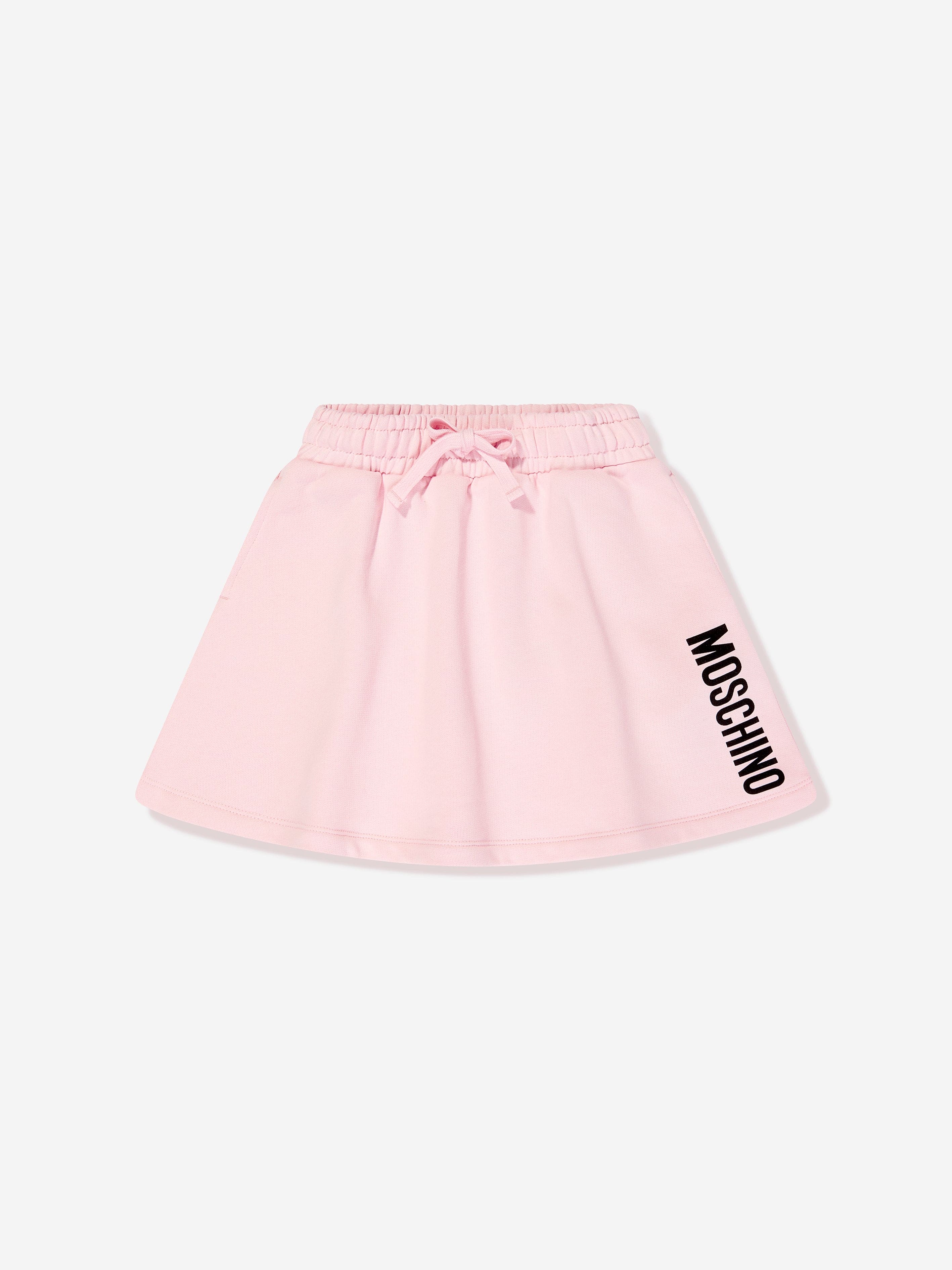 Moschino Girls Logo Skirt in Pink