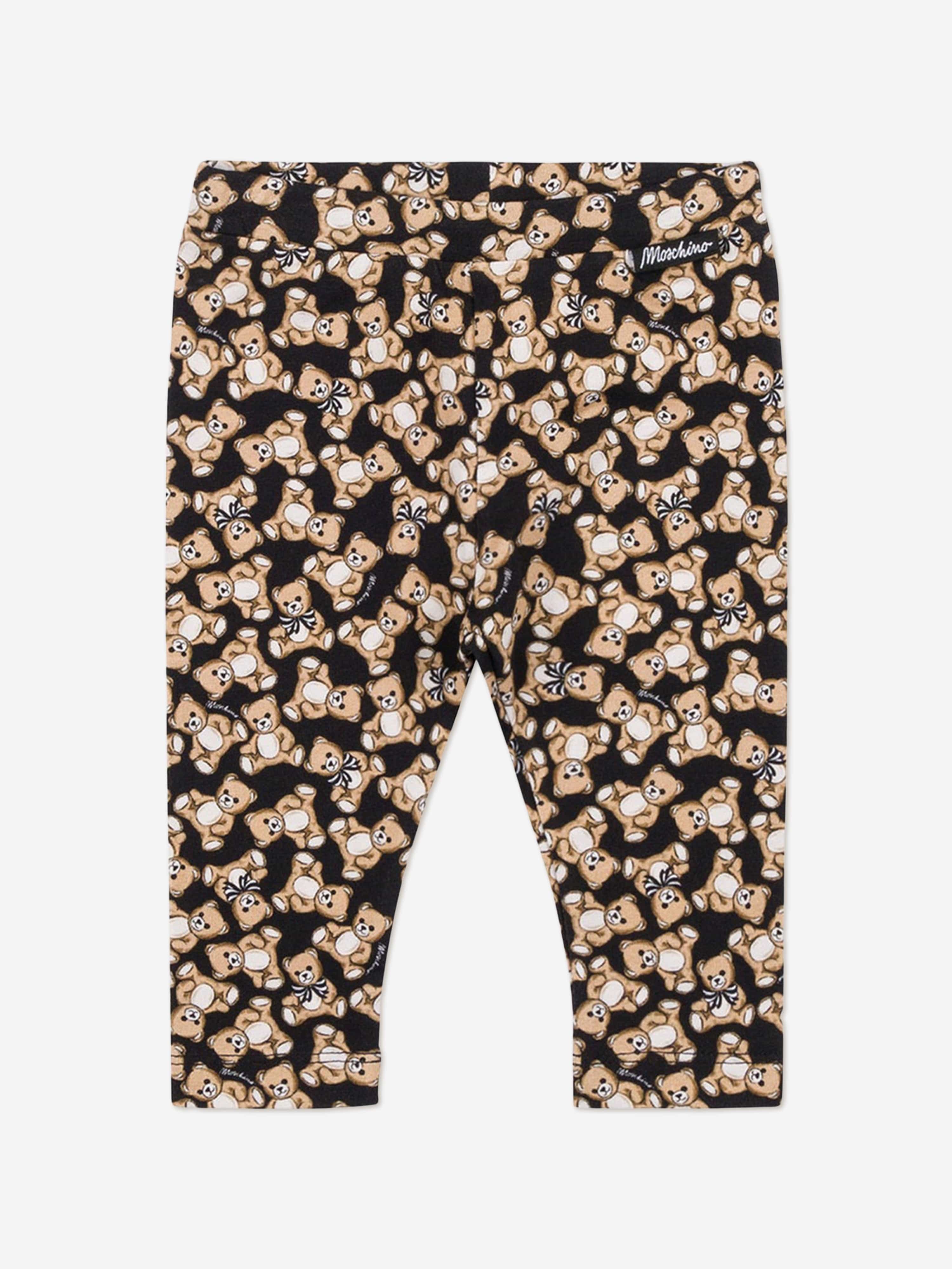 Moschino Baby Girls Teddy Bear Leggings in Black
