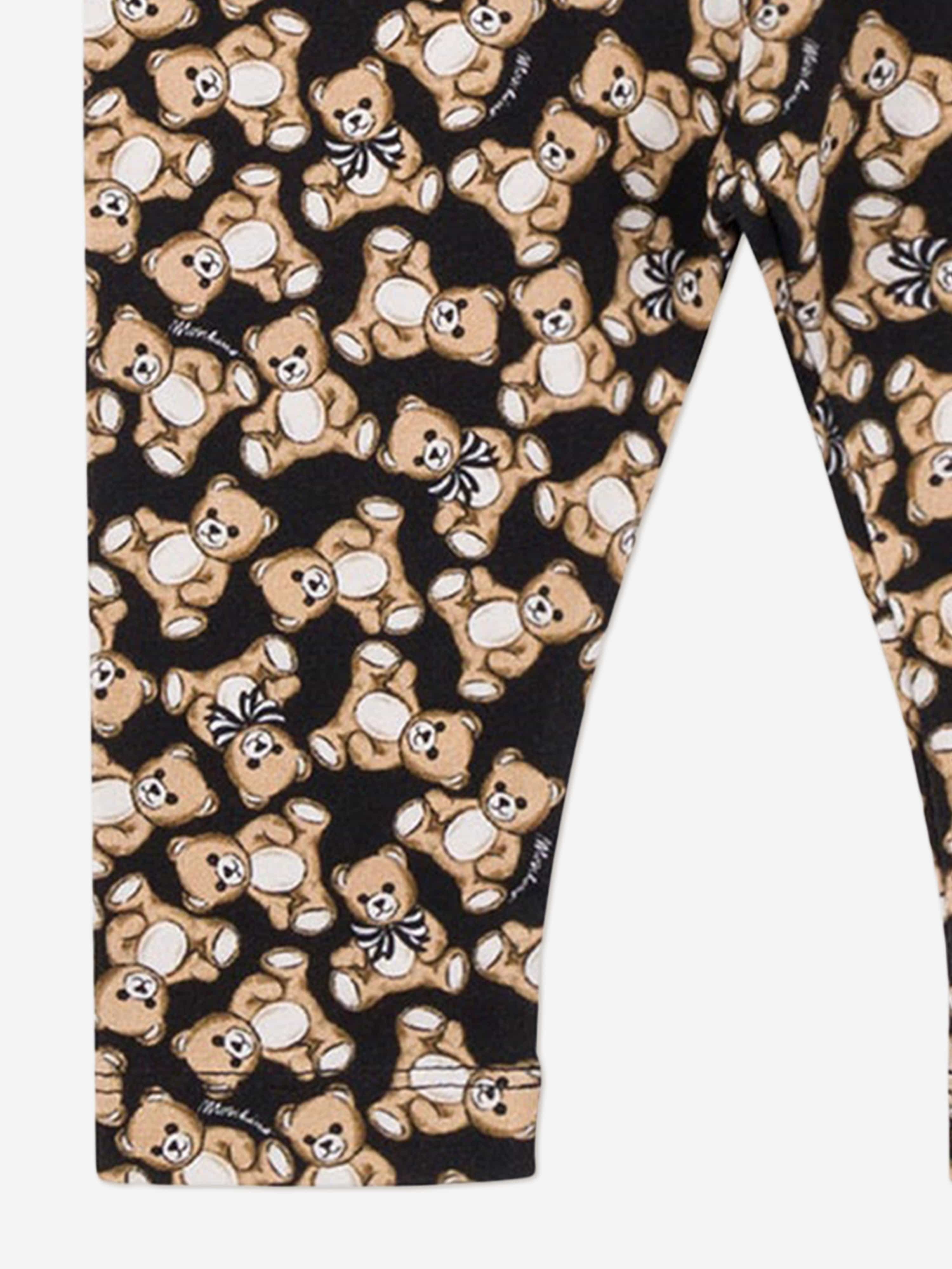 Moschino Baby Girls Teddy Bear Leggings in Black