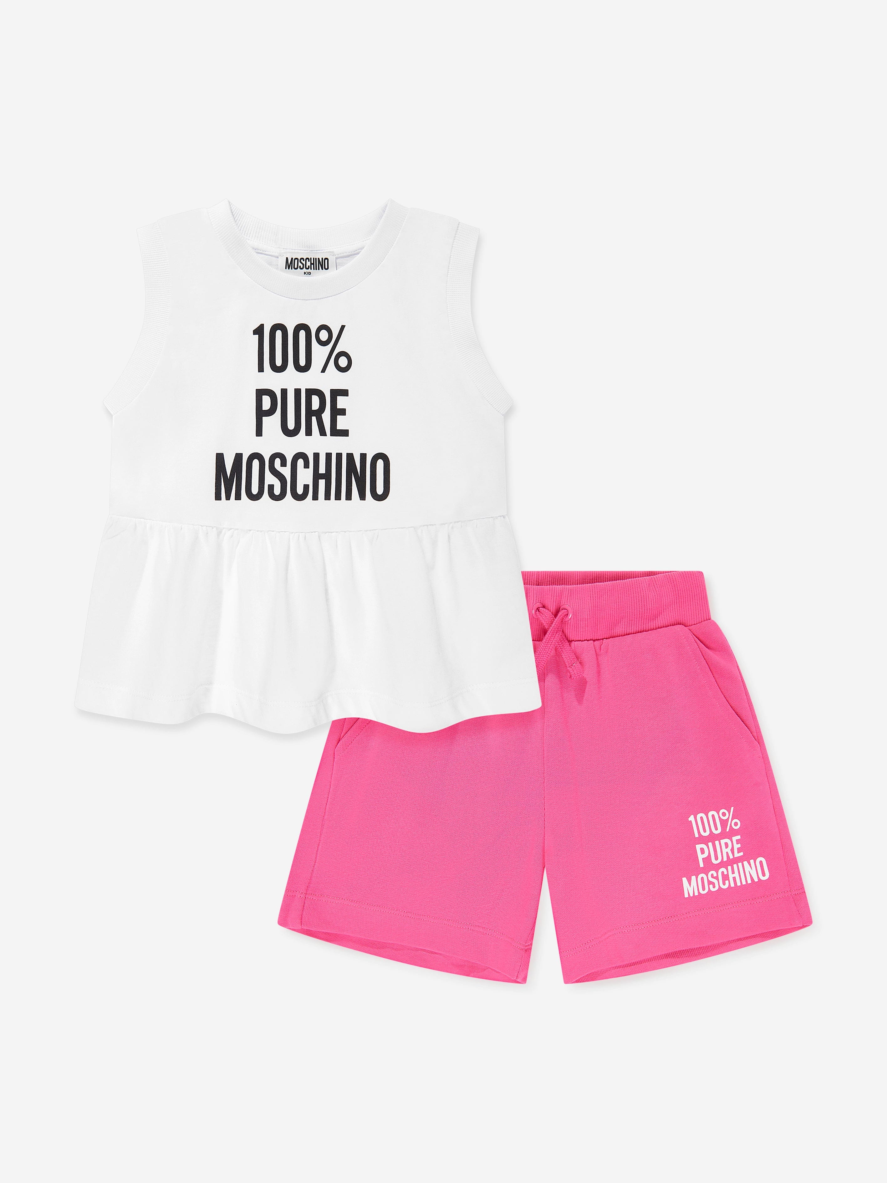 Moschino Girls Top And Shorts Set in Multicolour