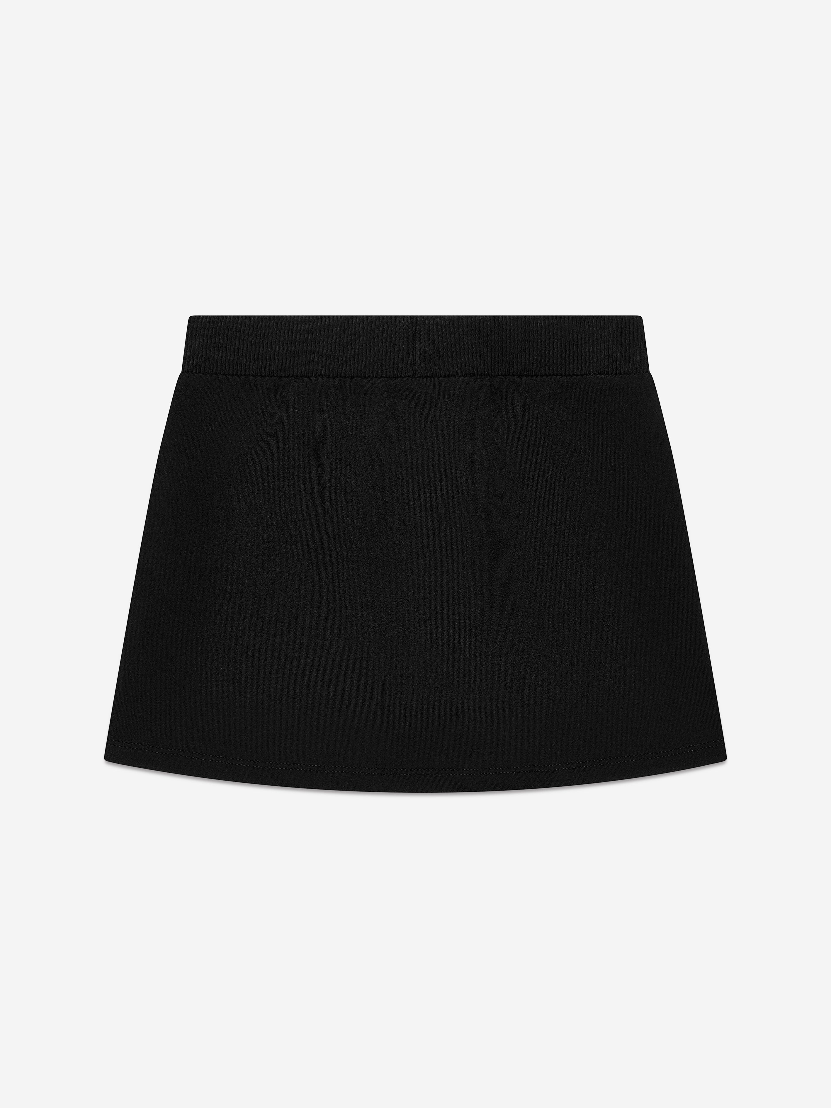 Moschino Girls Jersey Logo Skirt in Black