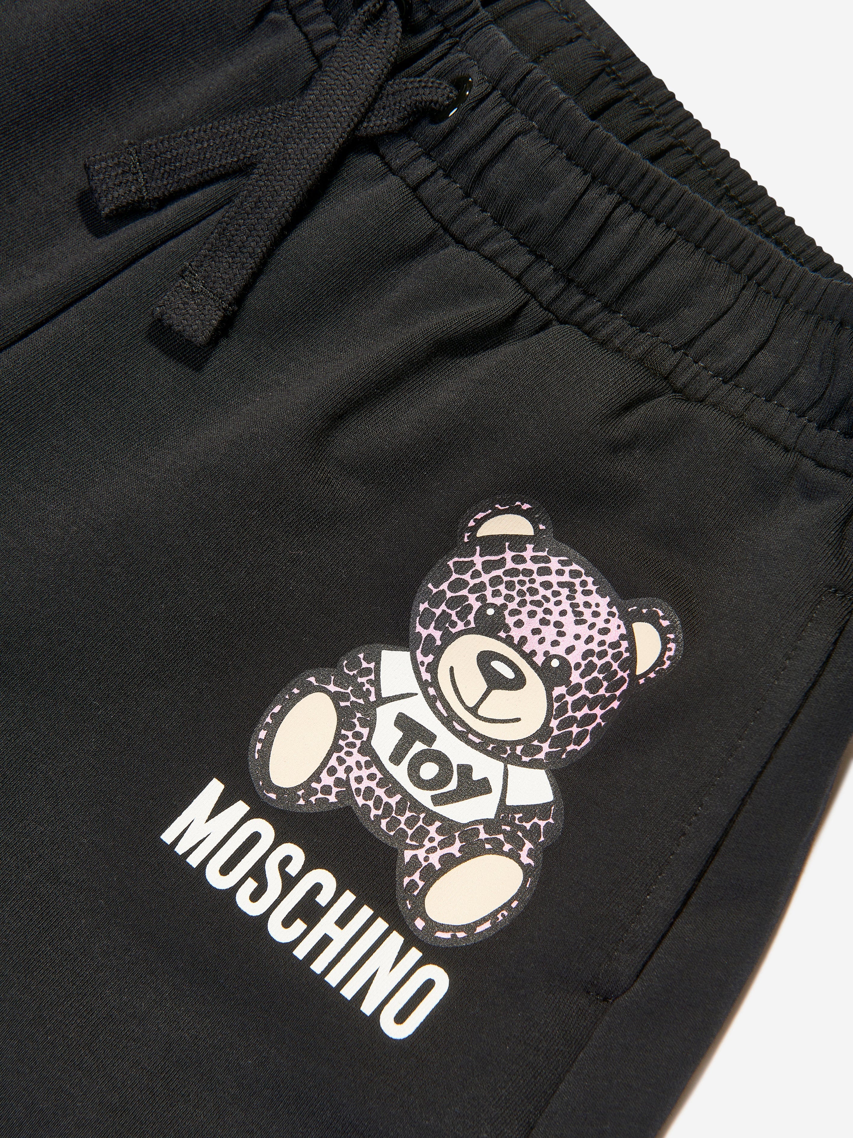 Moschino Girls Teddy Logo Shorts in Black