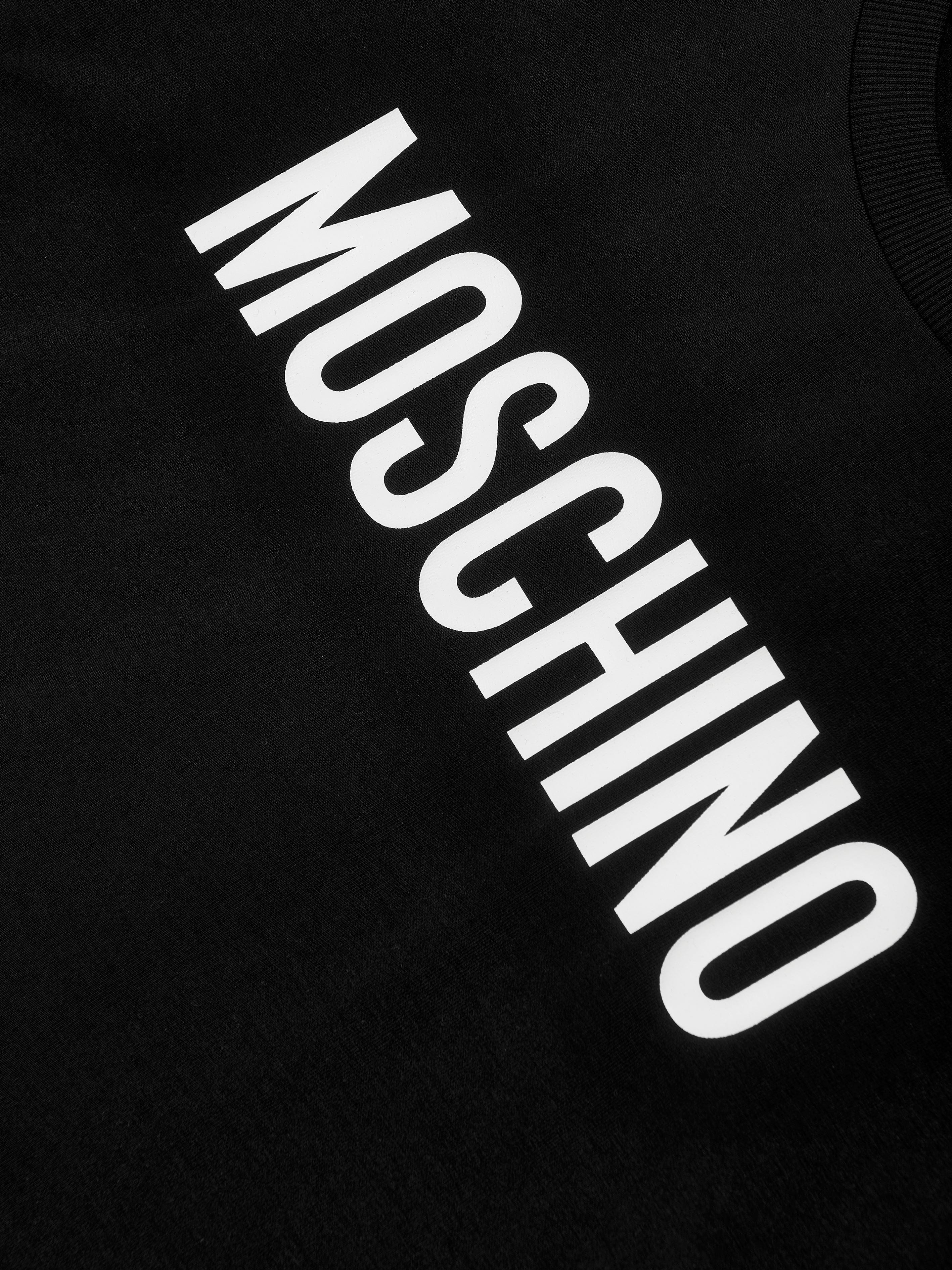 Moschino Girls Logo T-Shirt Dress in Black