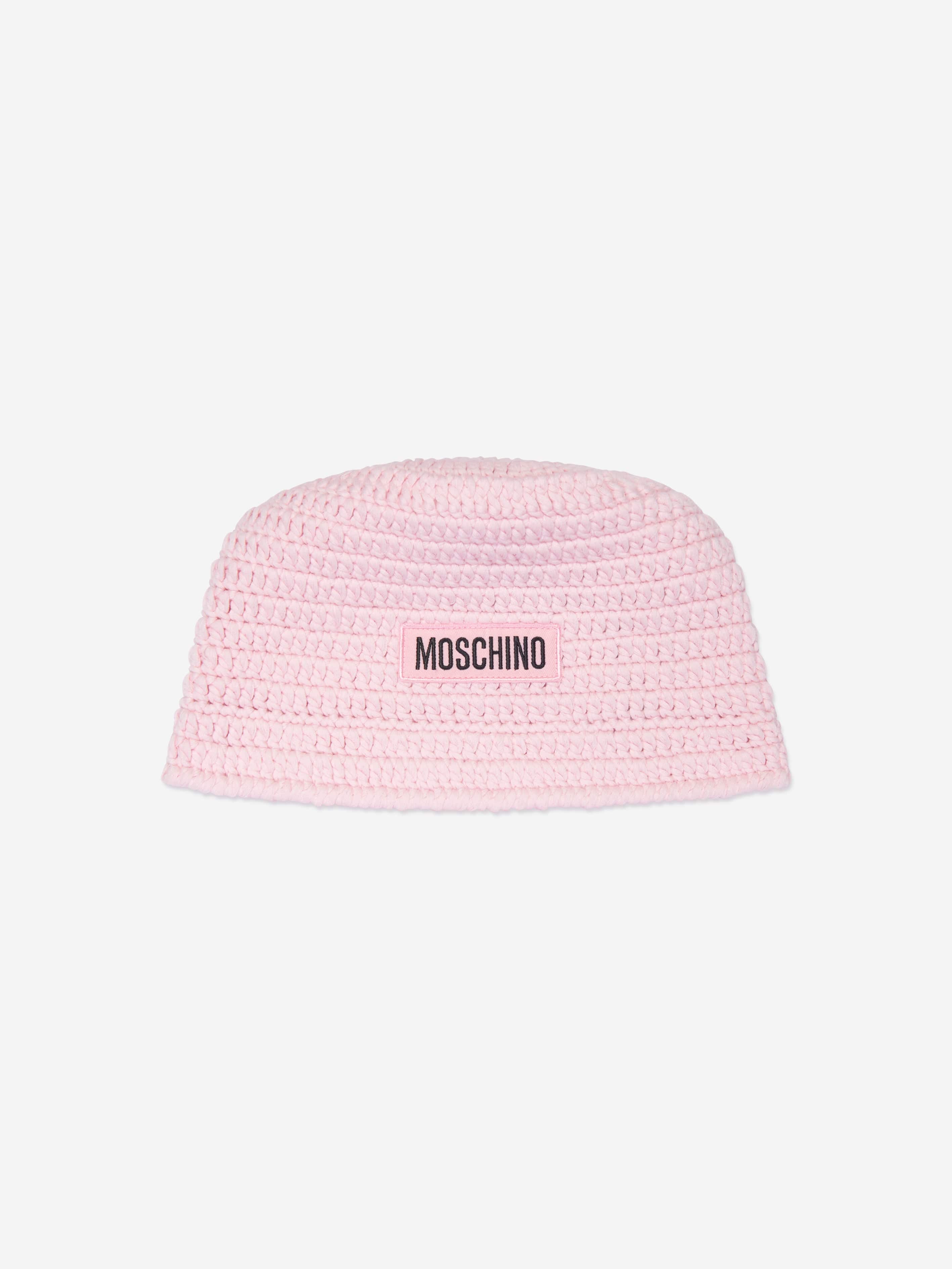 Moschino Girls Logo Bucket Hat in Pink