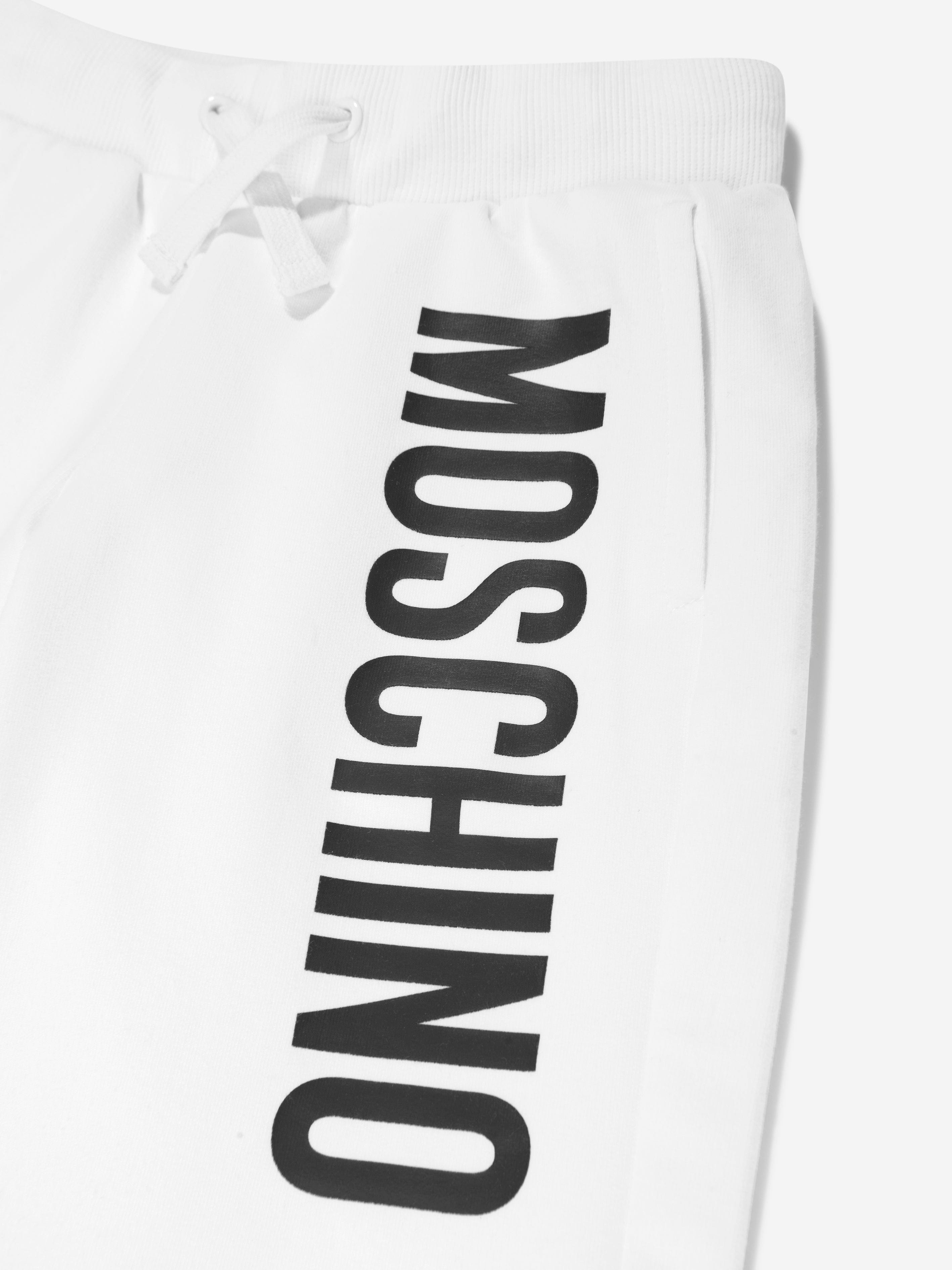 Moschino Boys Logo Shorts in White