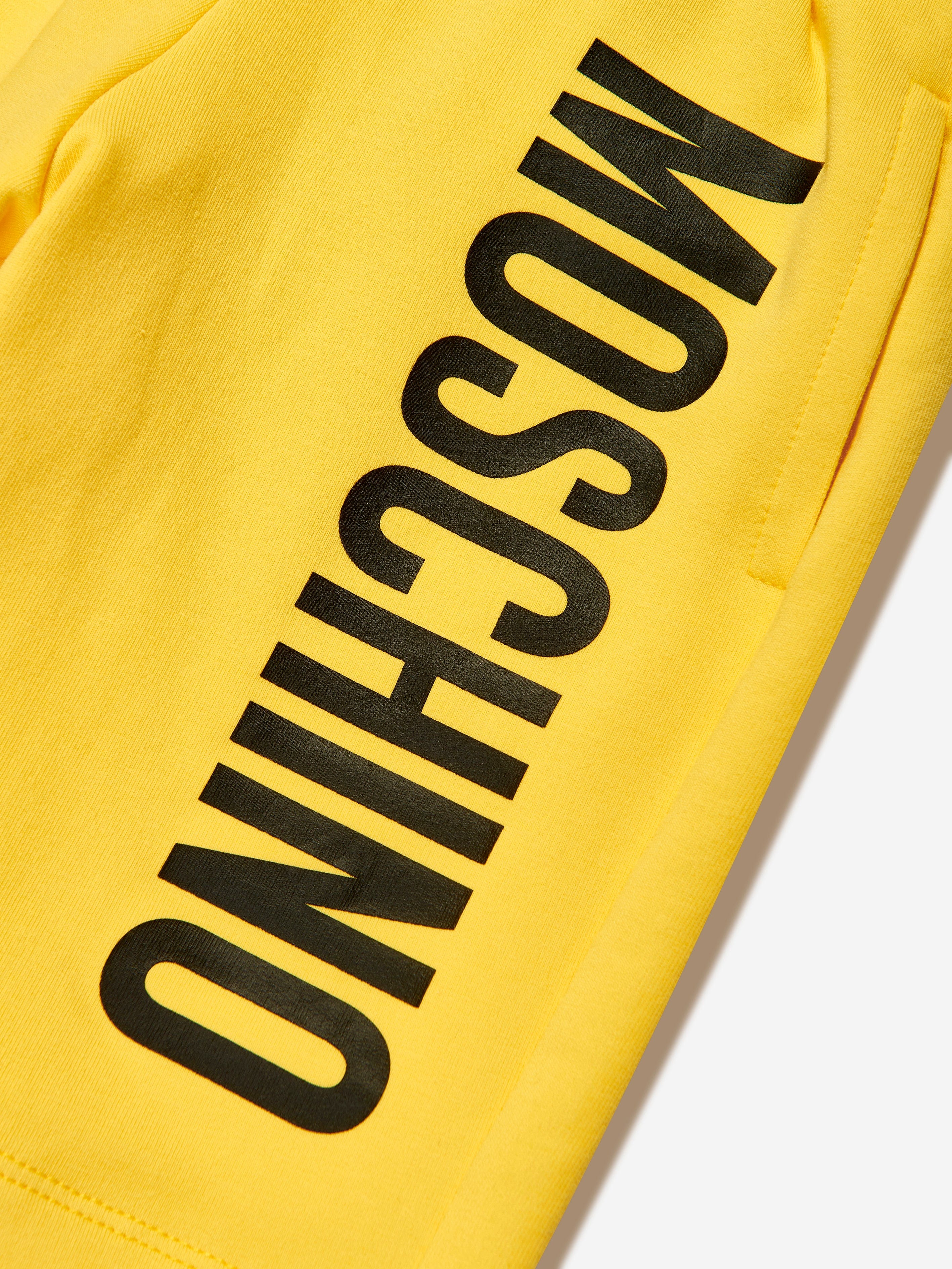 Moschino Boys Logo Shorts in Yellow