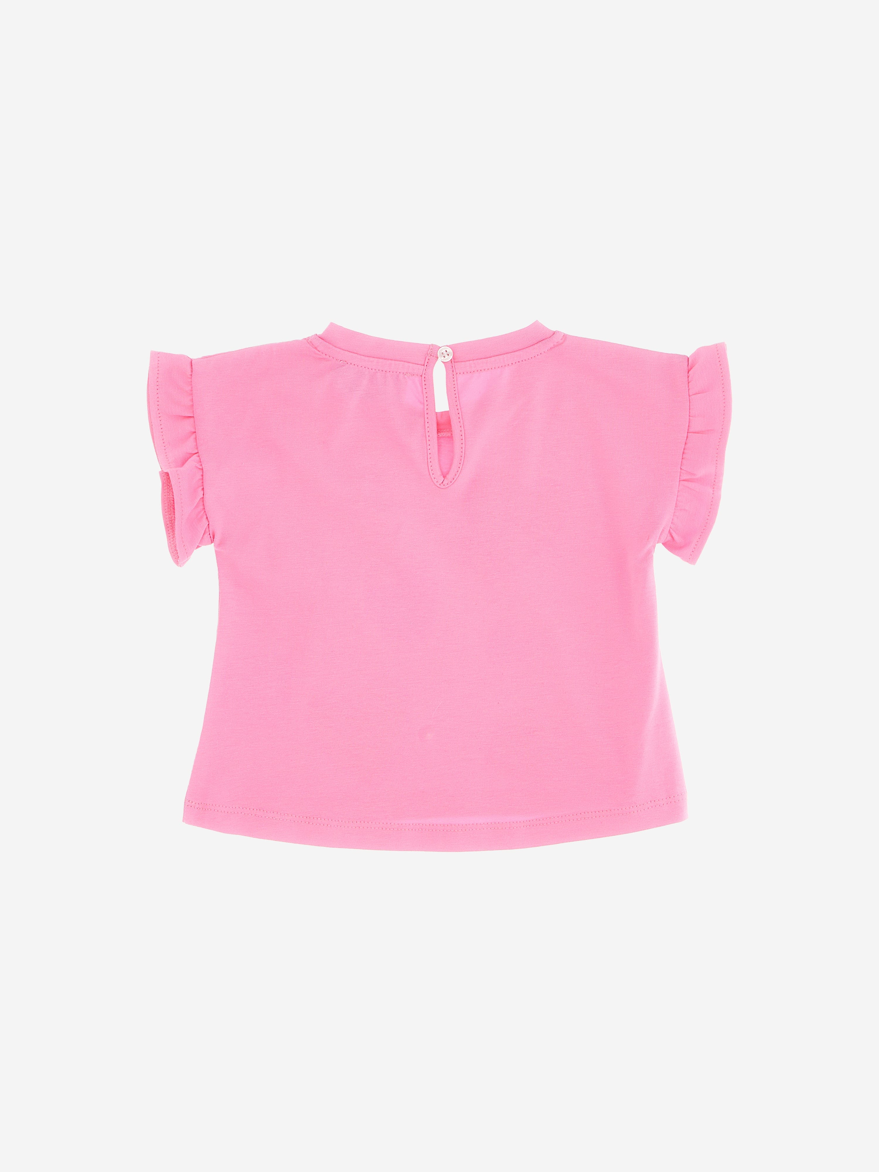 Moschino Baby Girls Heart T-Shirt in Pink