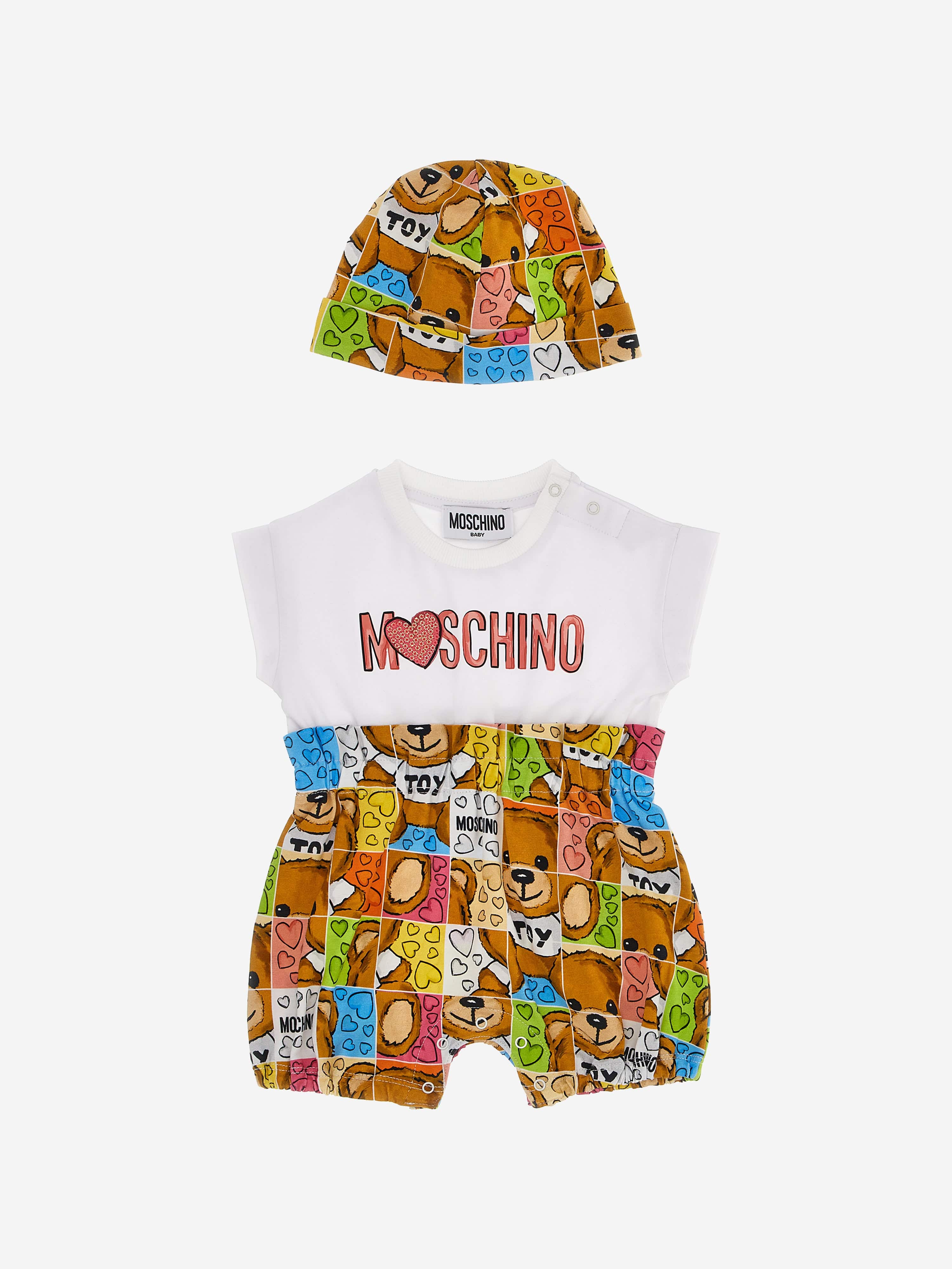 Moschino Baby Girls Romper Gift Set in White