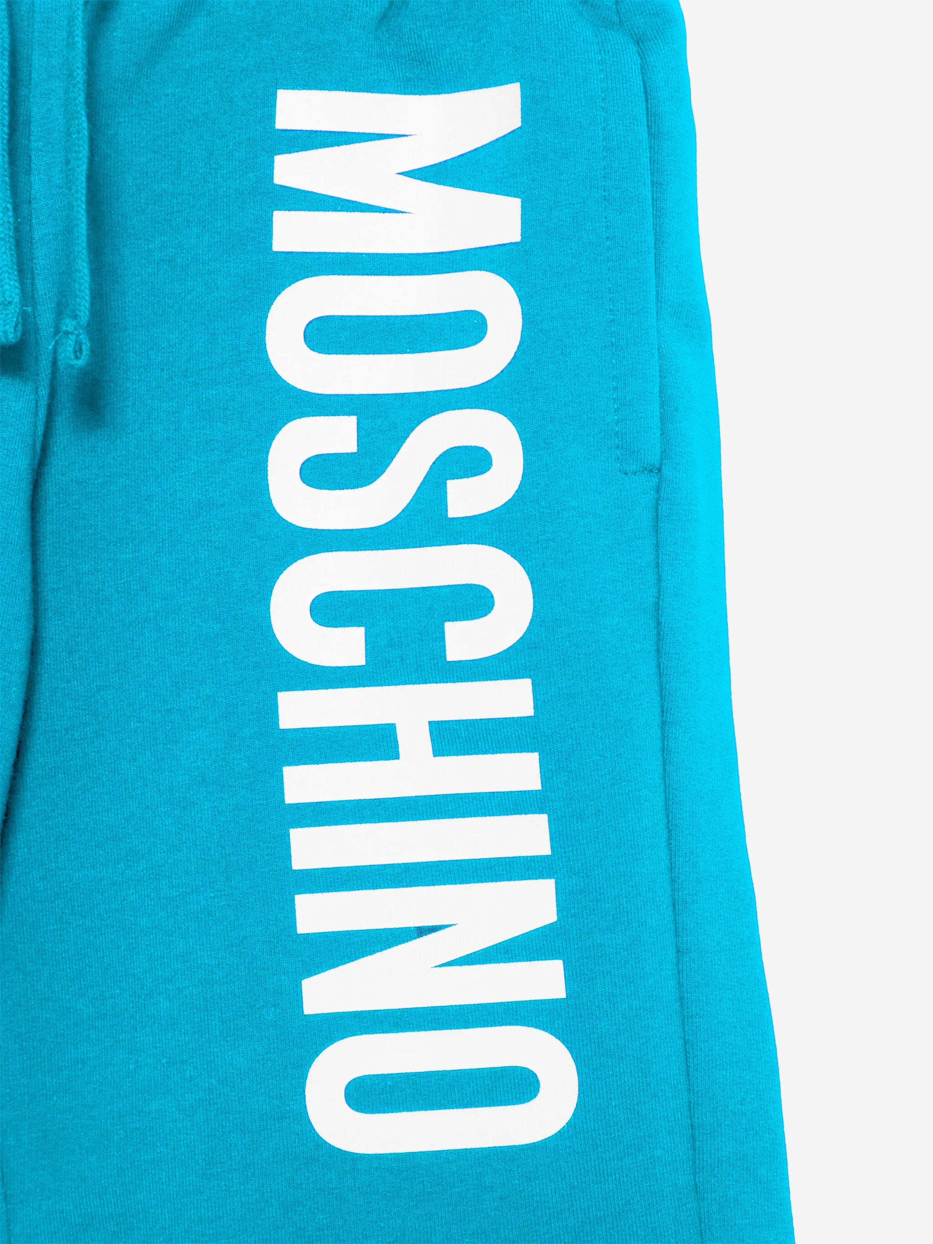 Moschino Boys Logo Print Shorts in Blue