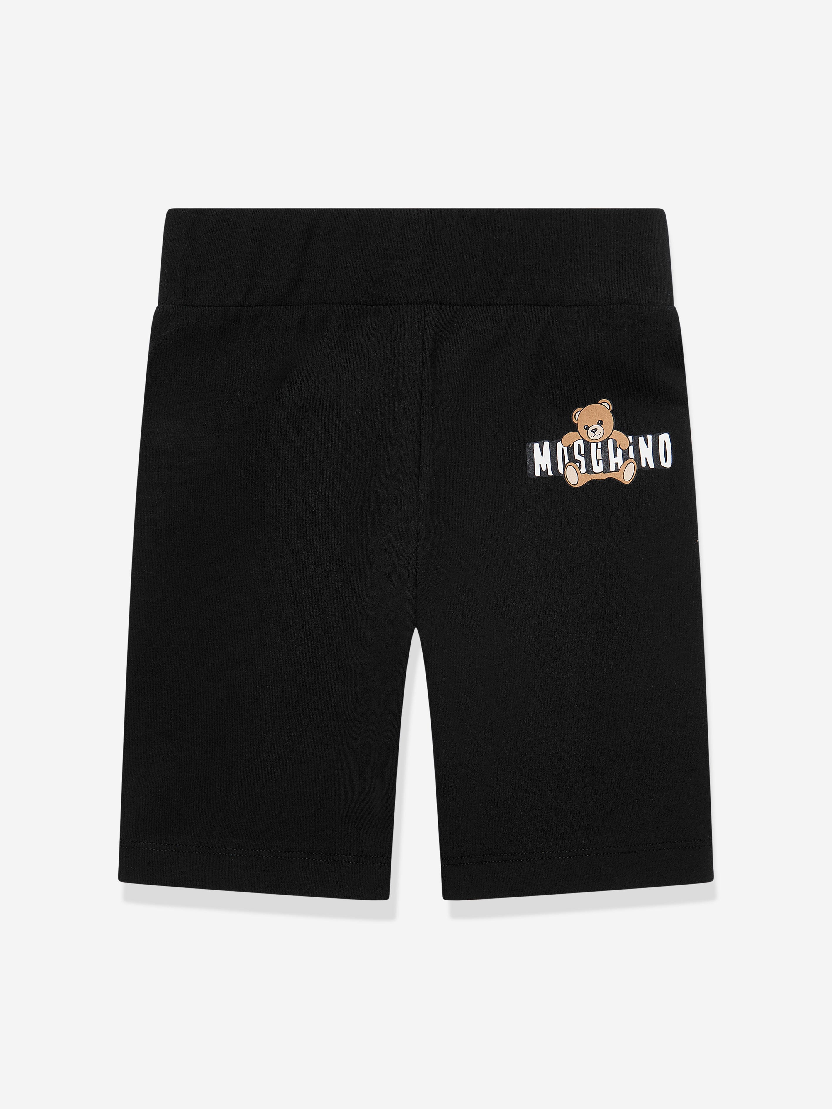 Moschino Girls Teddy Bear Logo Short Set in White