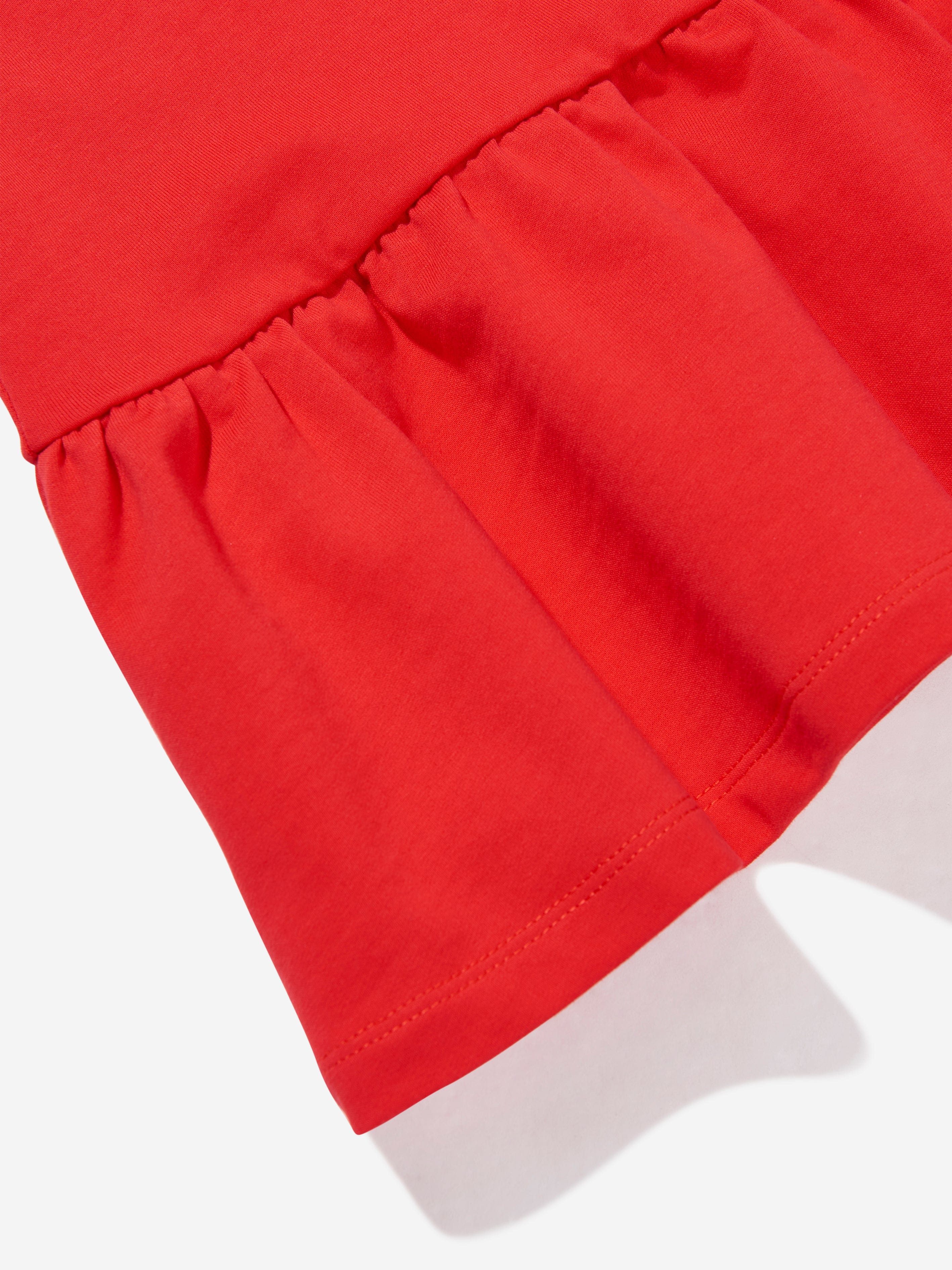 Moschino Girls Teddy Bear Logo Dress in Red