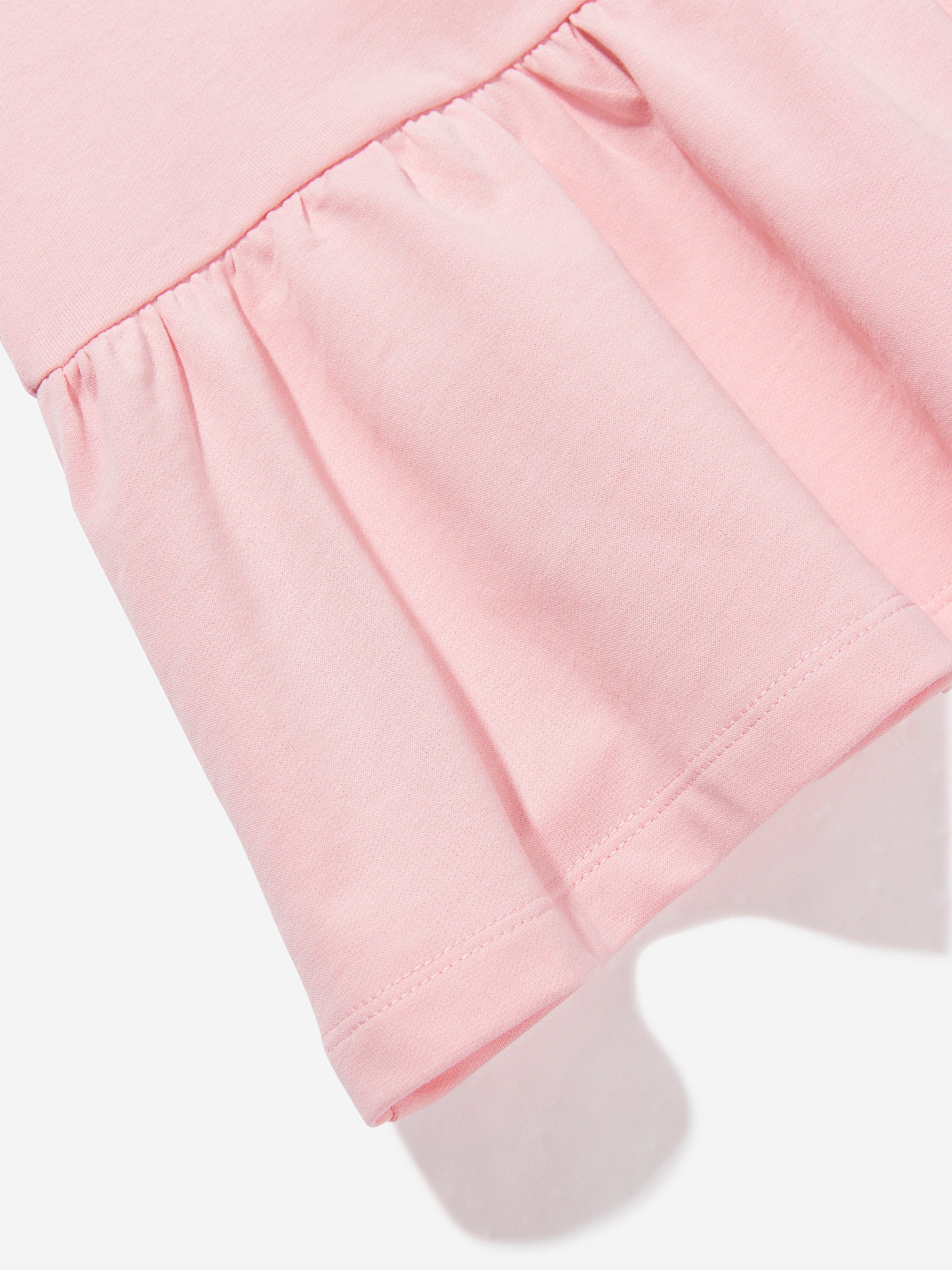 Moschino Girls Teddy Bear Logo Dress in Pink