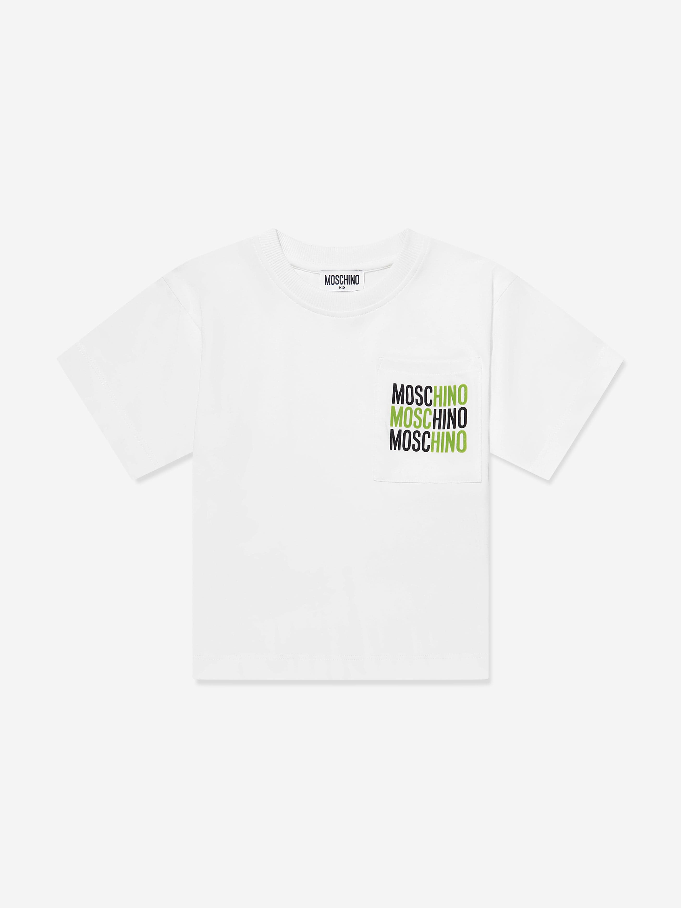Moschino Boys Logo Short Set in Green