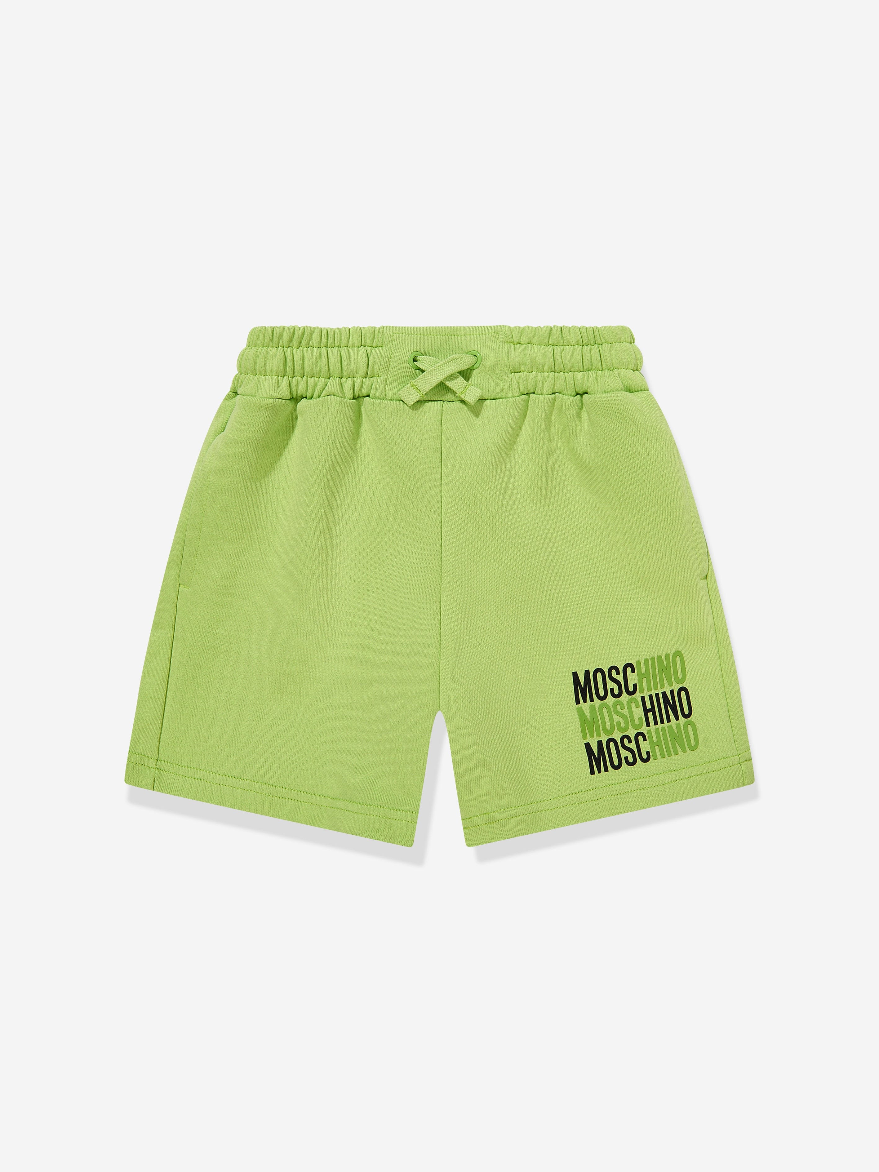 Moschino Boys Logo Short Set in Green
