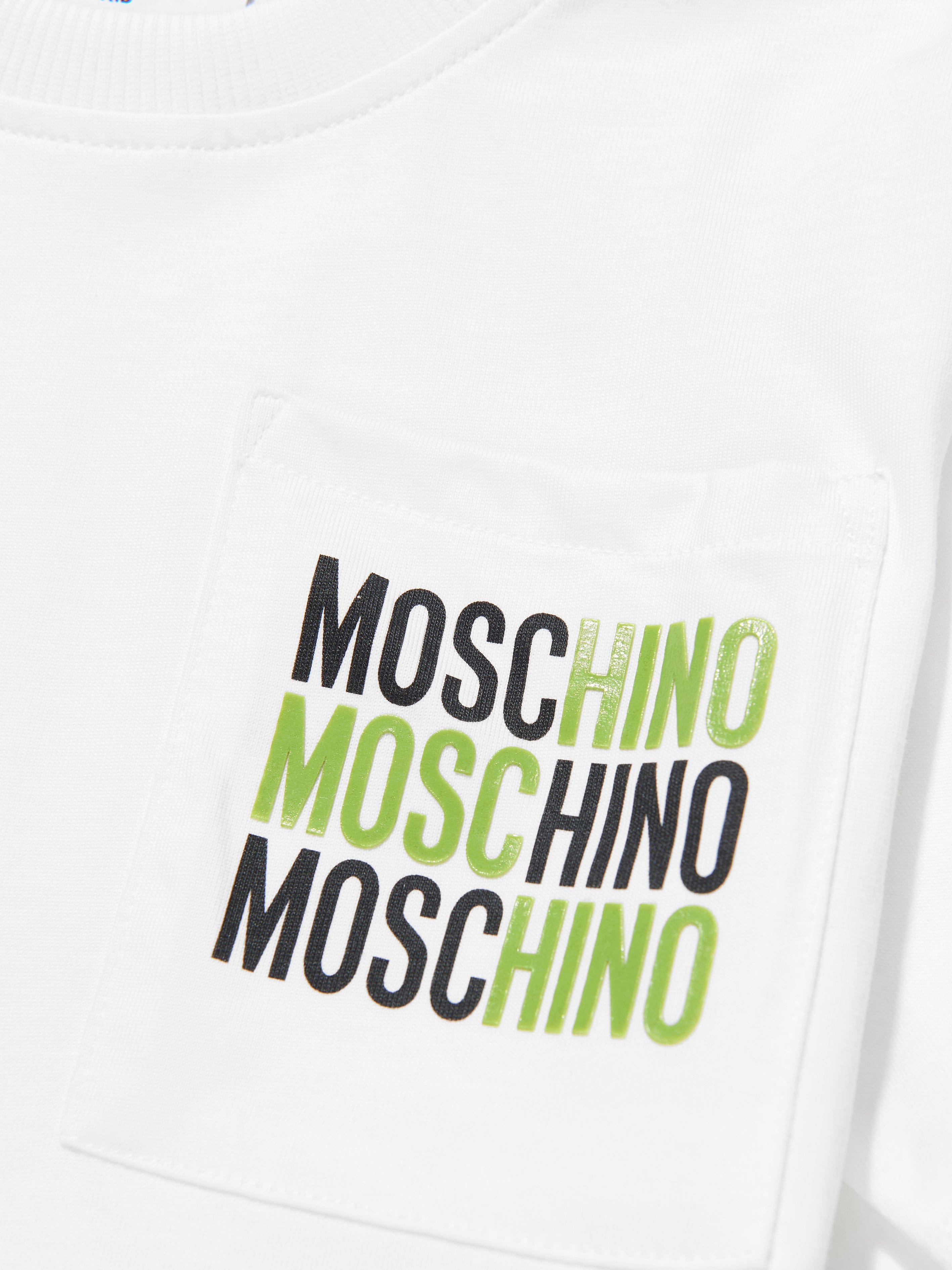 Moschino Boys Logo Short Set in Green