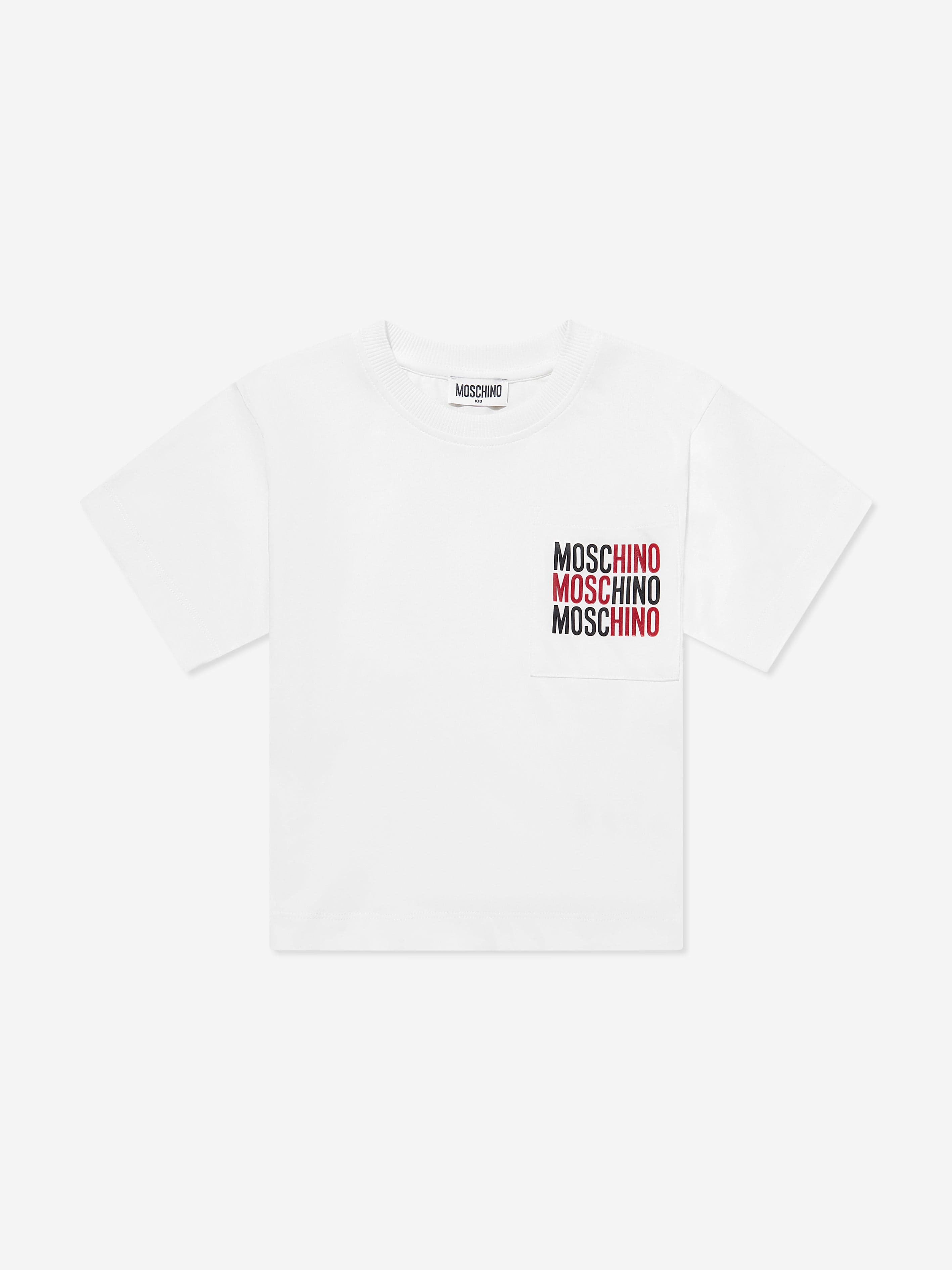 Moschino Boys Logo Short Set in Red
