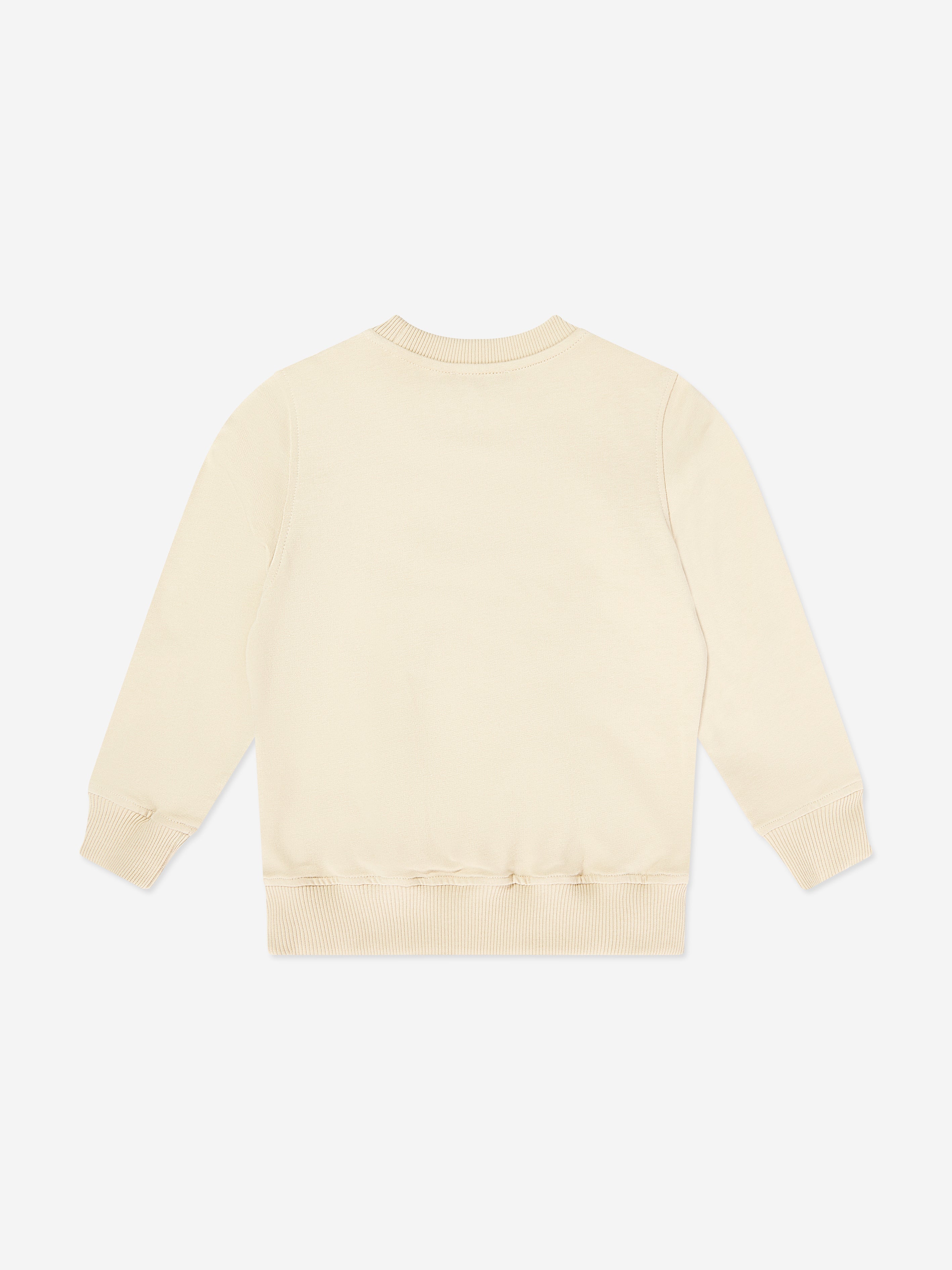 Moschino Kids Teddy Bear Logo Sweatshirt in Beige