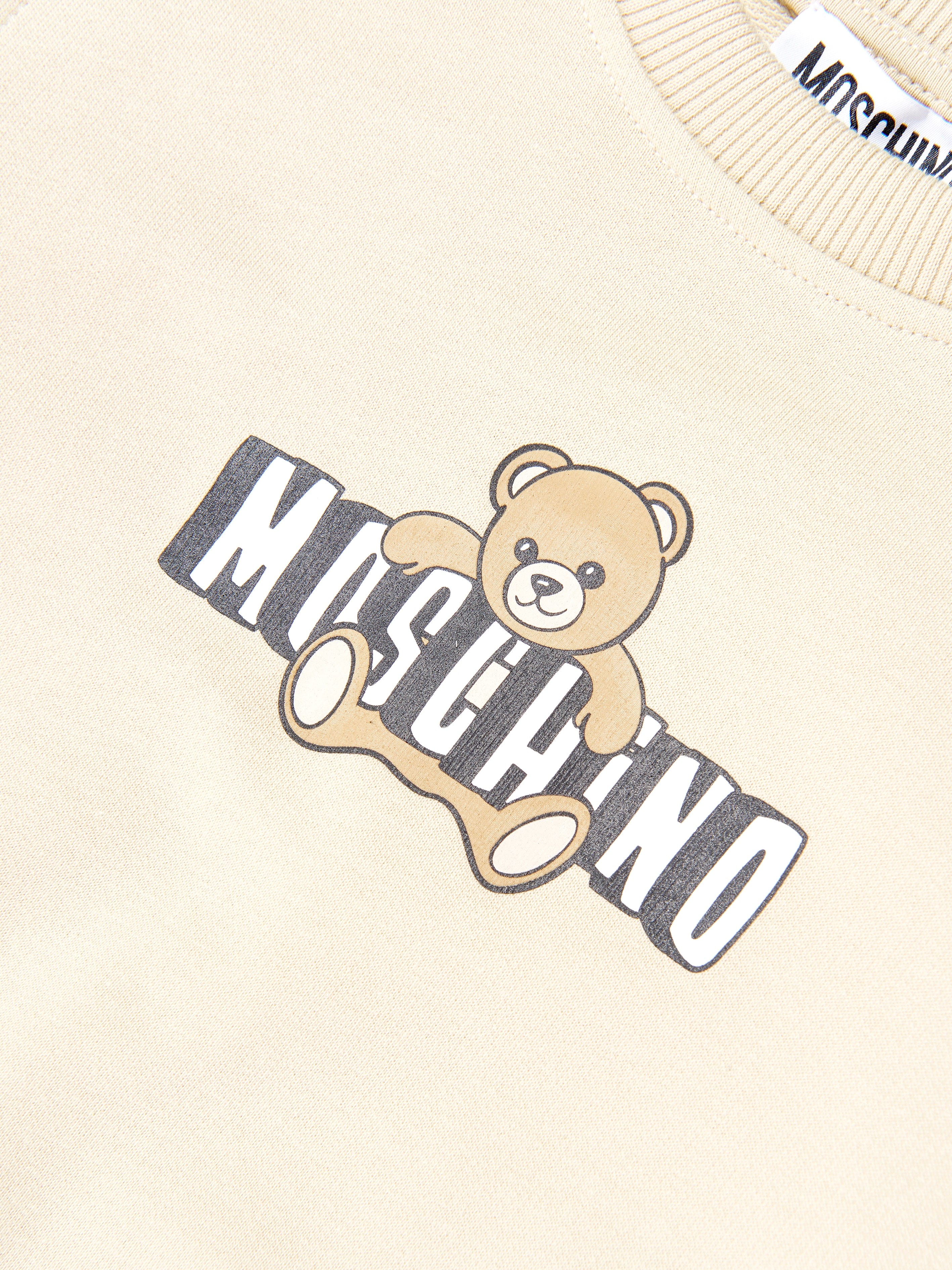 Moschino Kids Teddy Bear Logo Sweatshirt in Beige