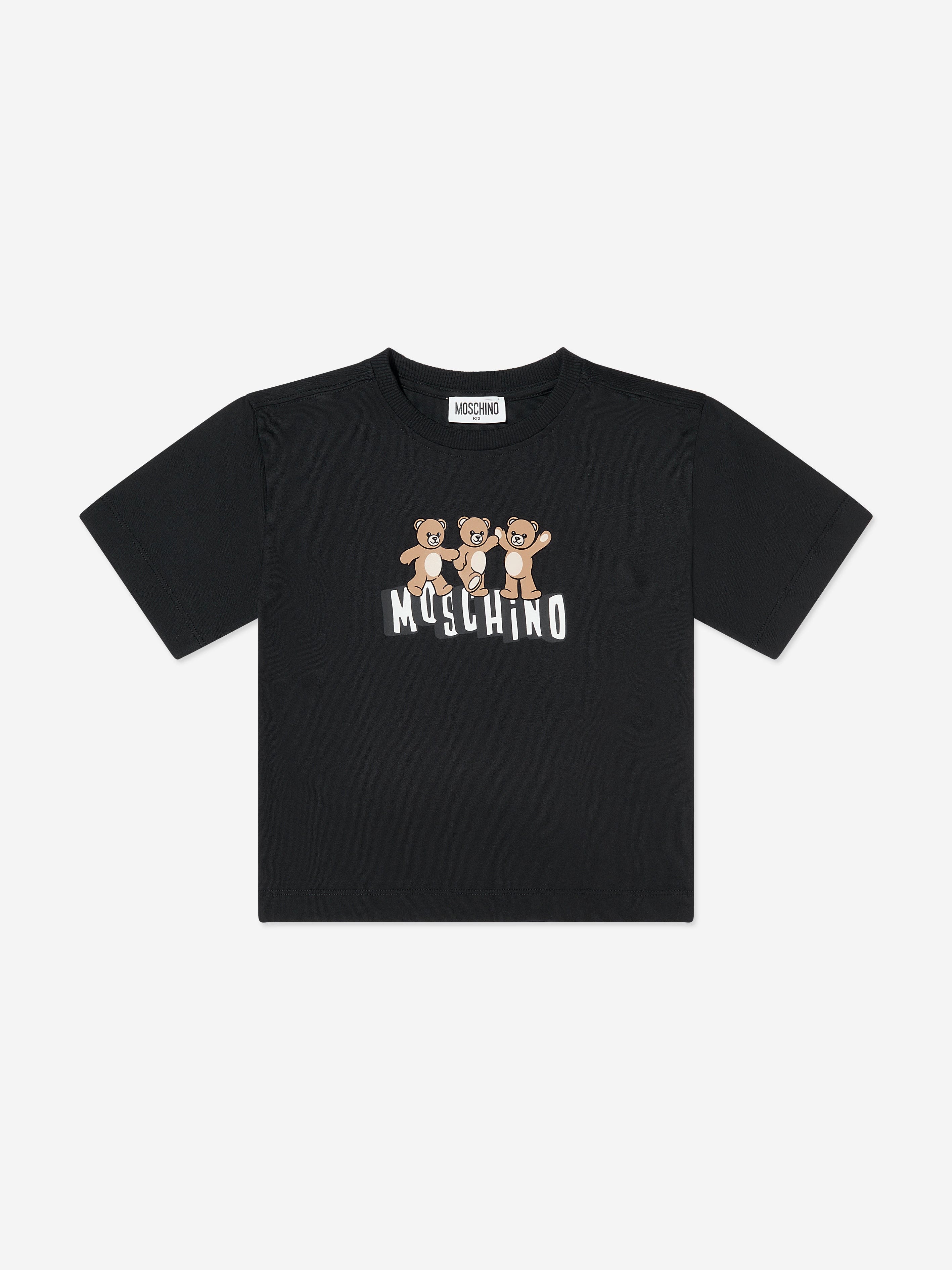 Moschino Boys Teddy Bear Logo Short Set in Black