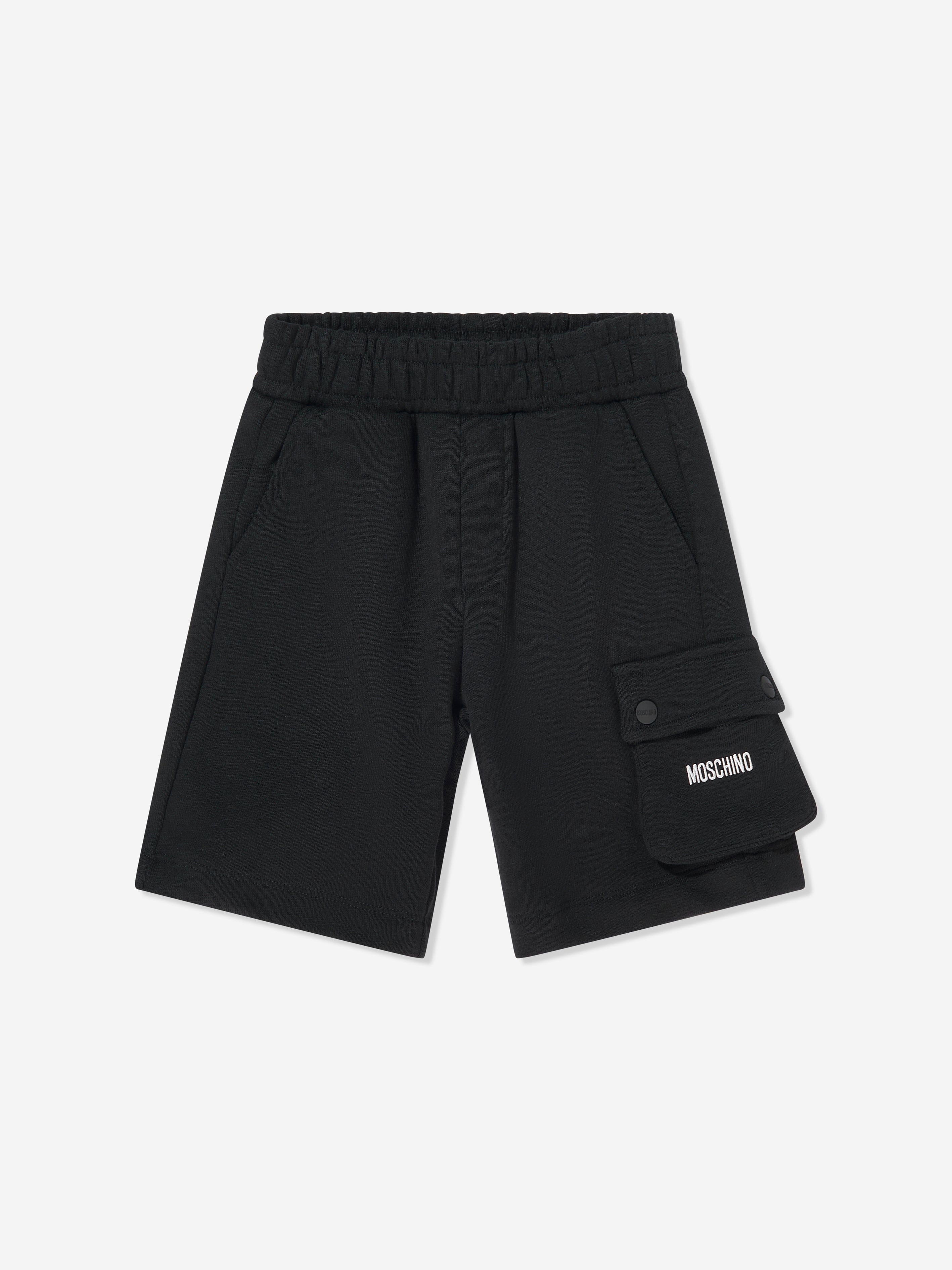 Moschino Boys Teddy Bear Logo Short Set in Black