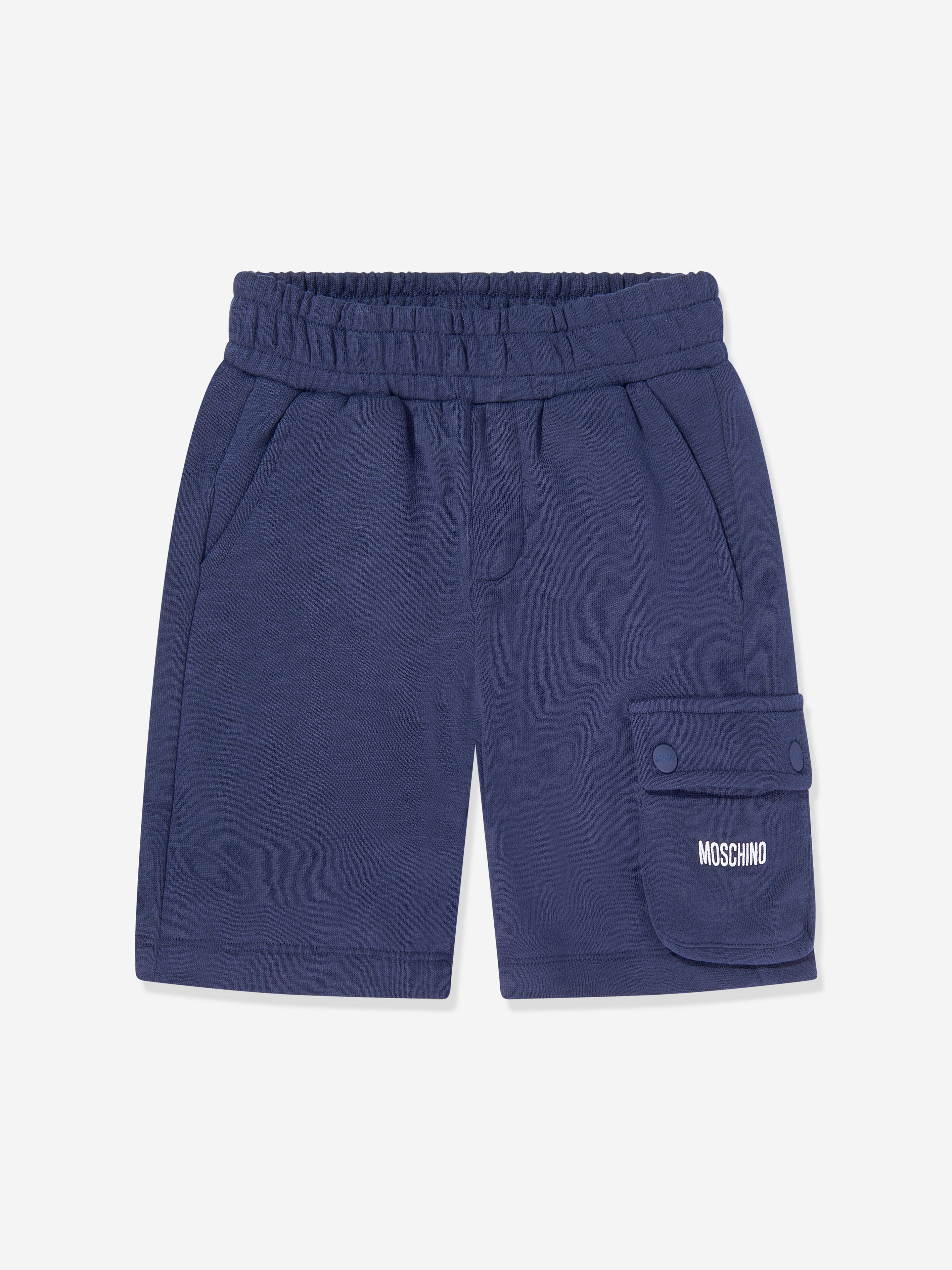 Moschino Boys Teddy Bear Logo Short Set in Navy