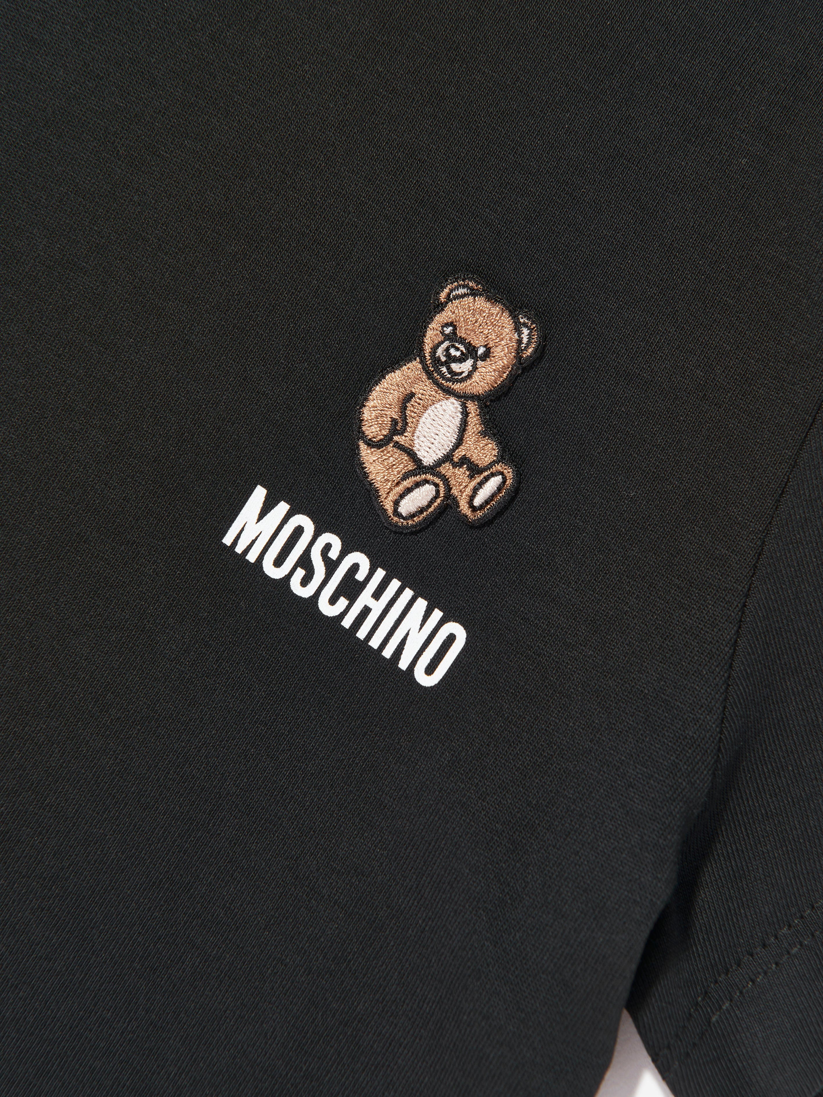 Moschino Kids Teddy Bear Logo T-Shirt in Black