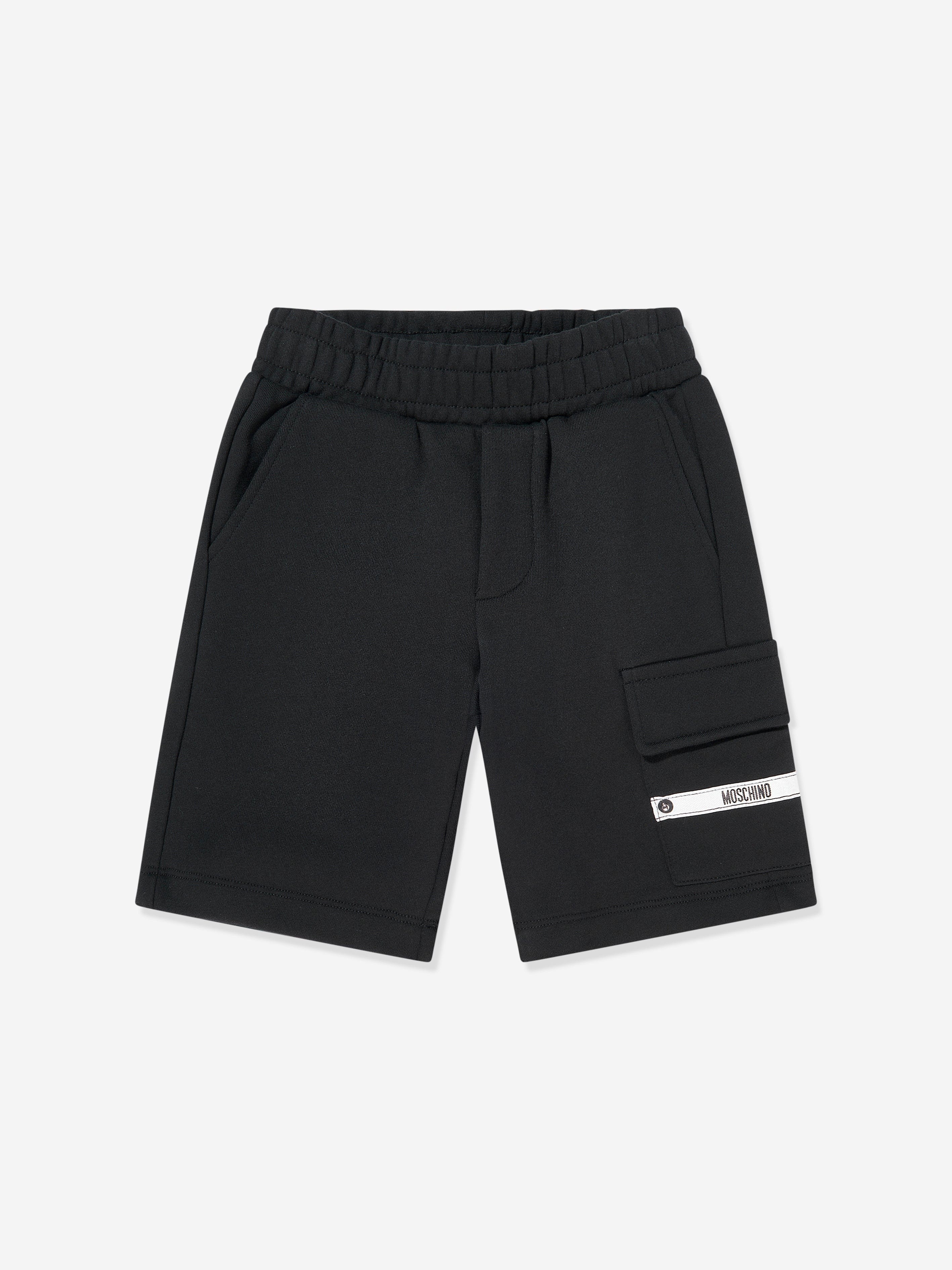 Moschino Boys Logo Pocket Shorts in Black