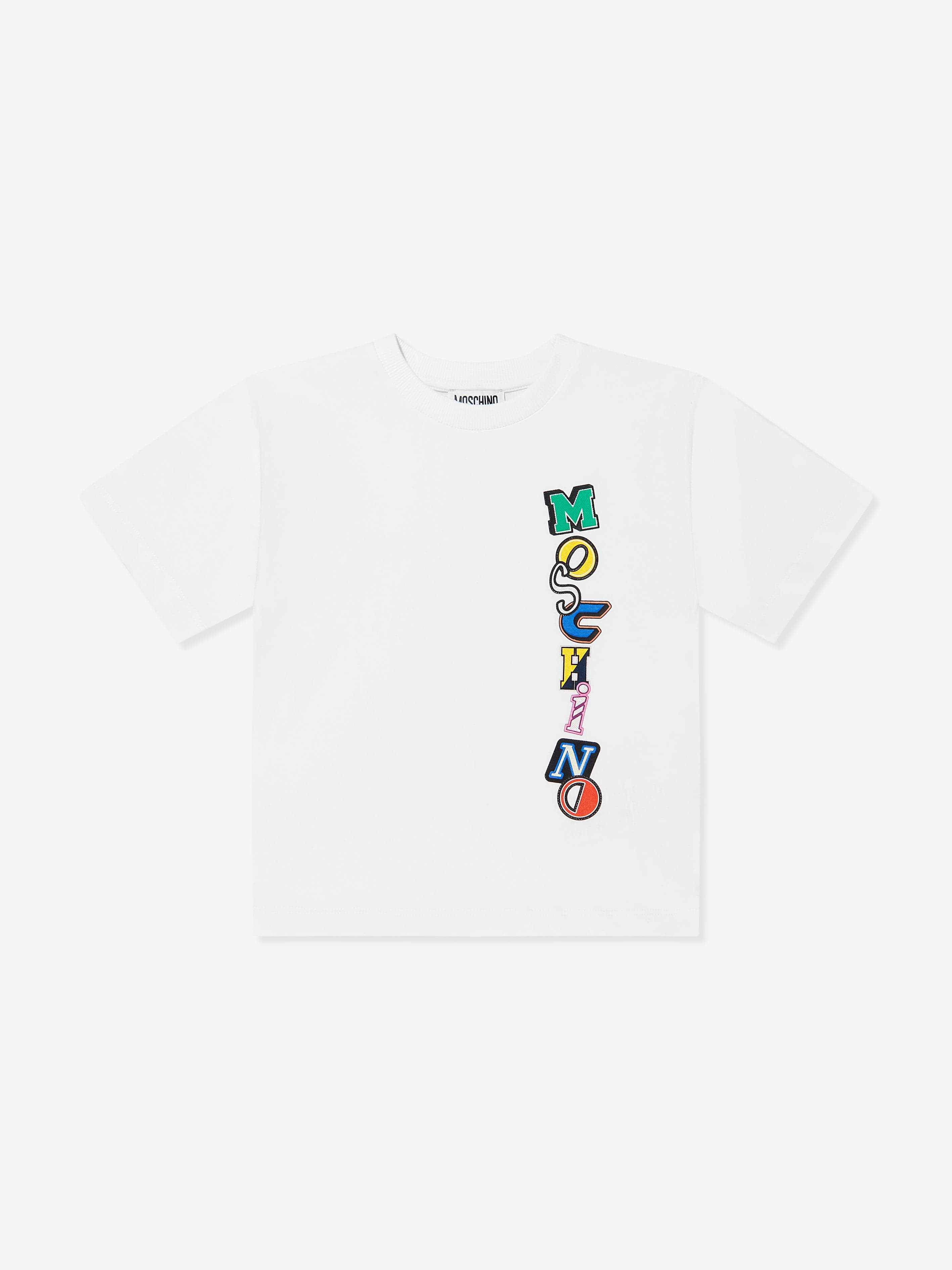 Moschino Kids Logo Print T-Shirt in White