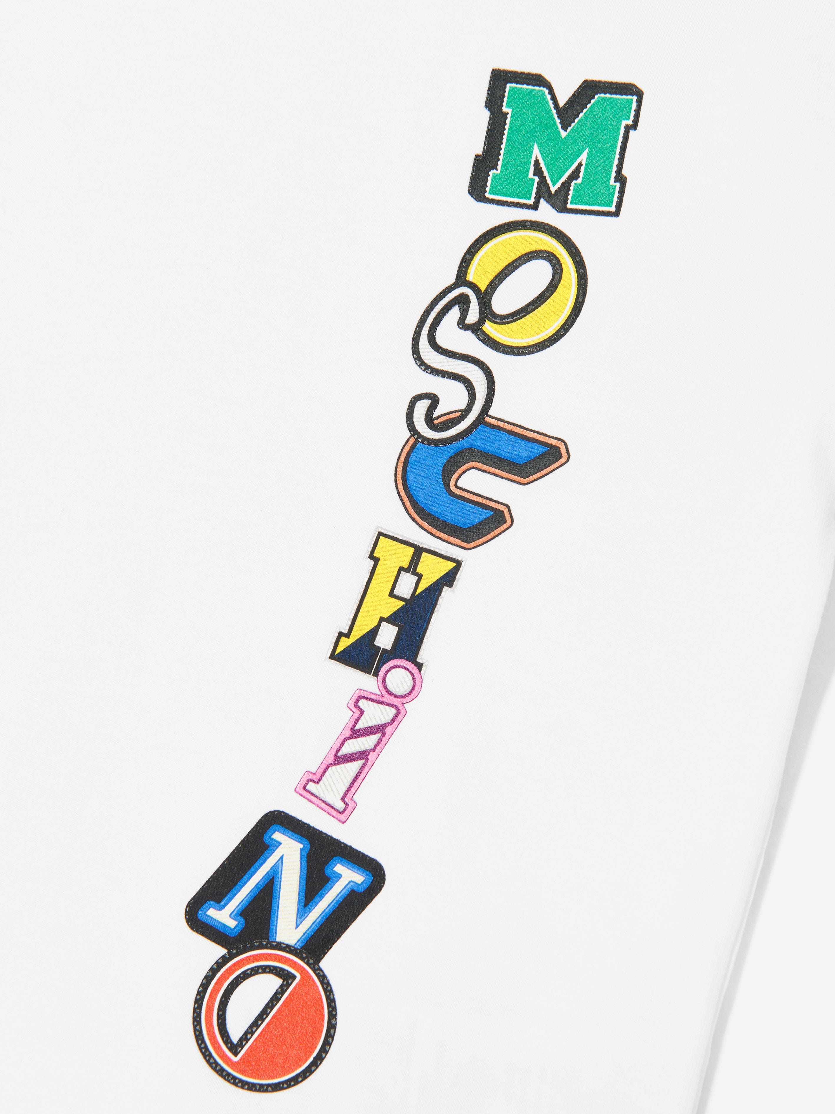 Moschino Kids Logo Print T-Shirt in White