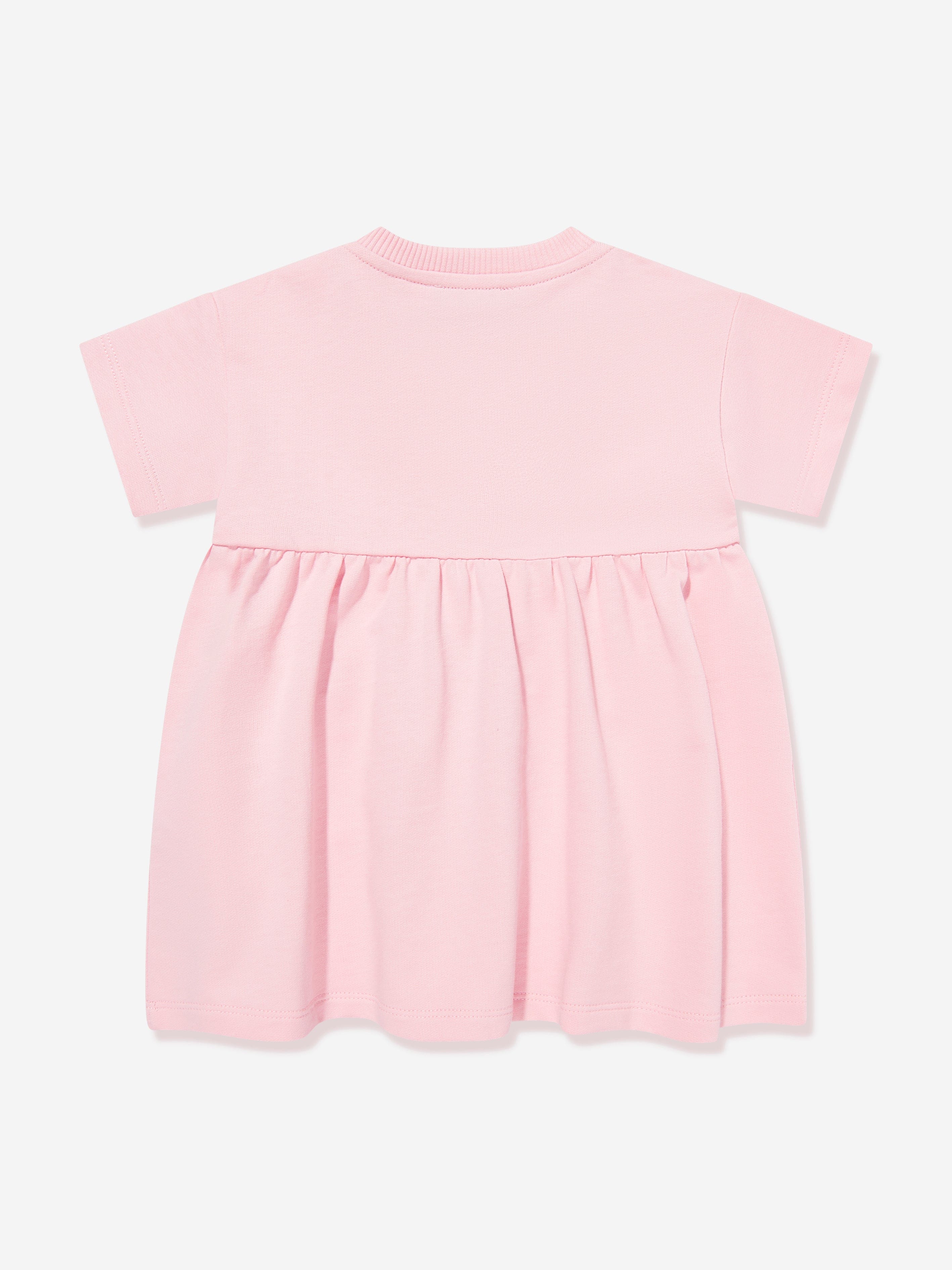 Moschino Baby Girls Bear Pocket Dress in Pink