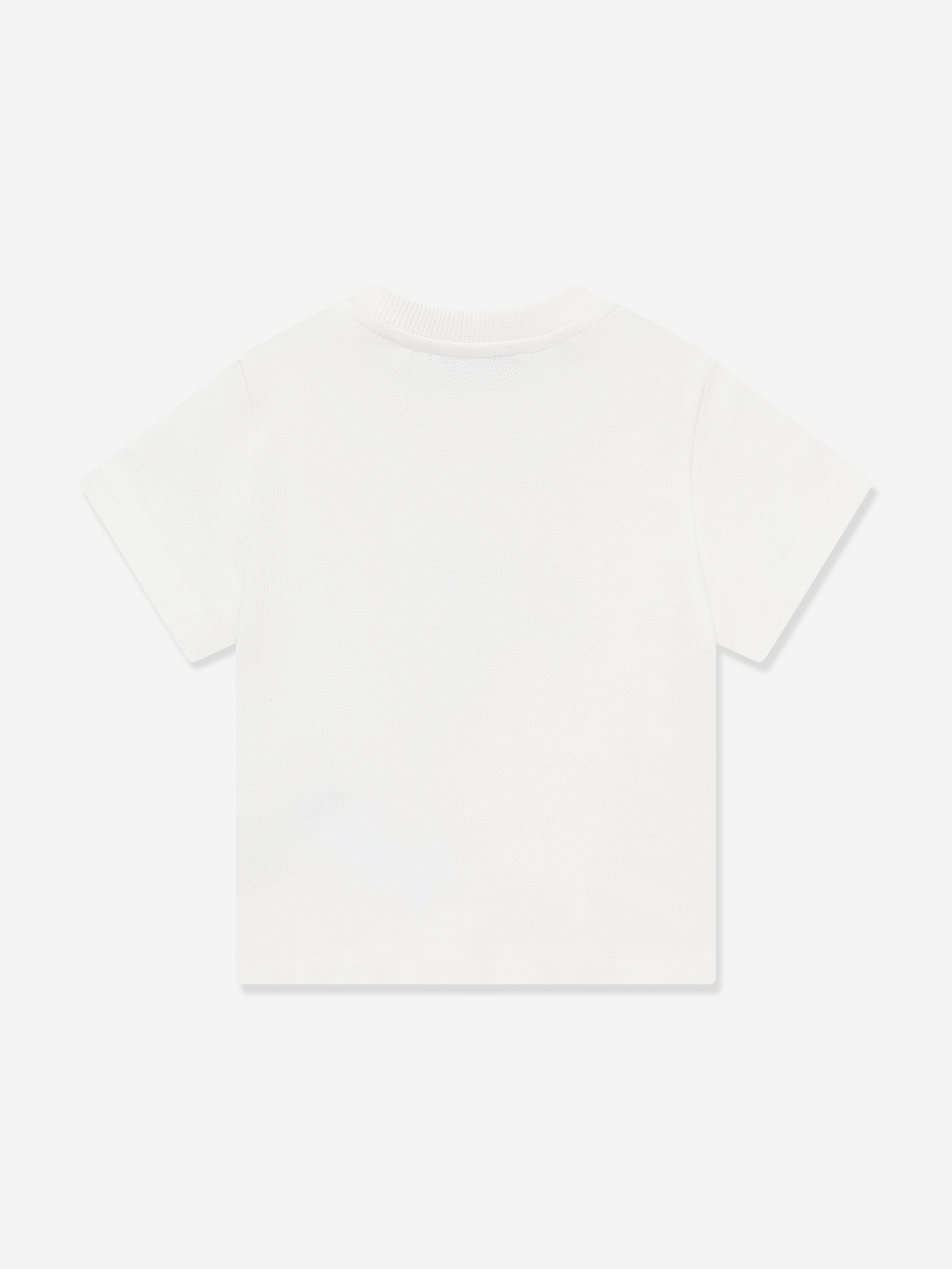 Moschino Baby Teddy Bear Logo T-Shirt in Ivory