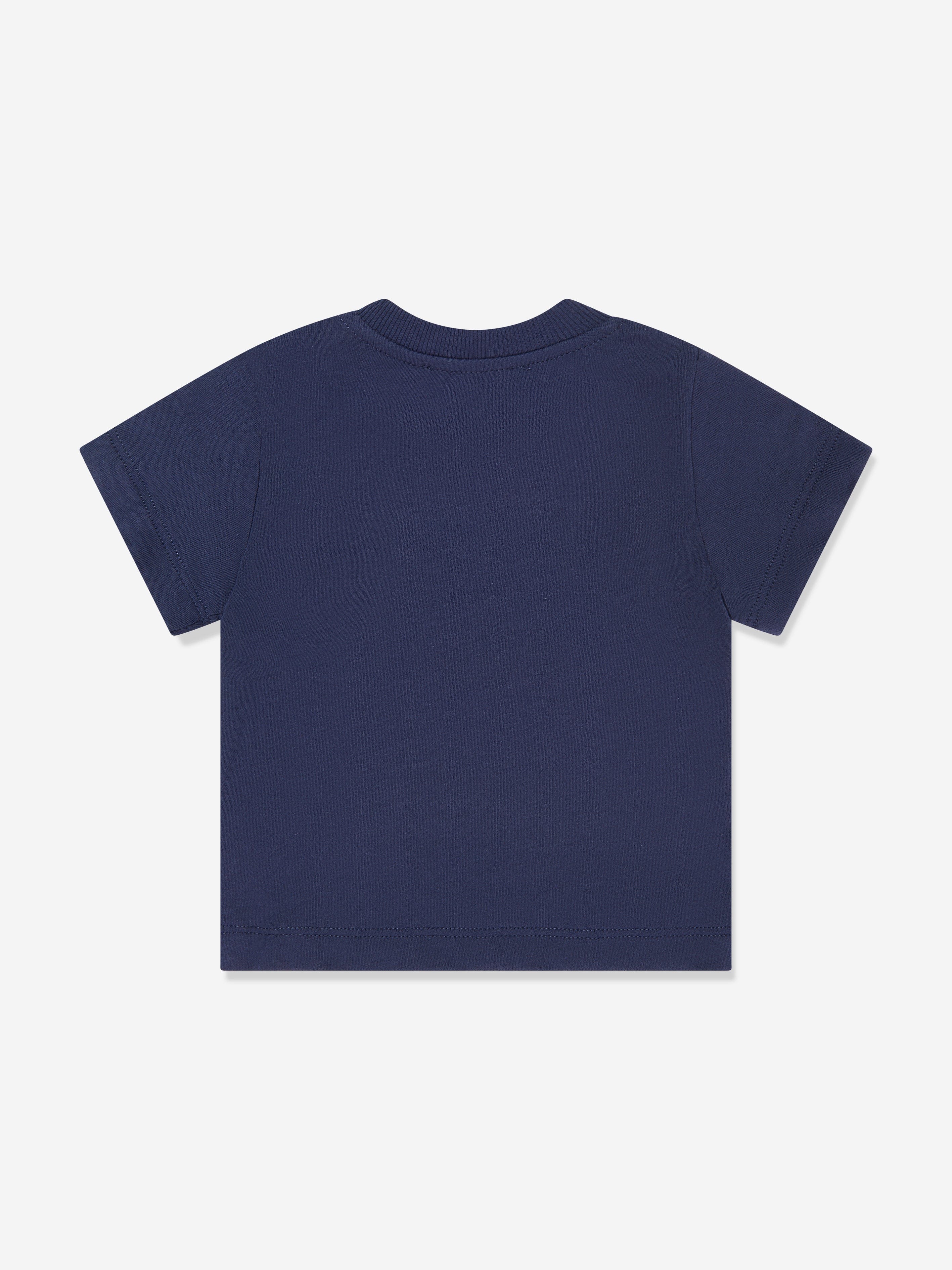 Moschino Baby Teddy Bear Logo T-Shirt in Navy