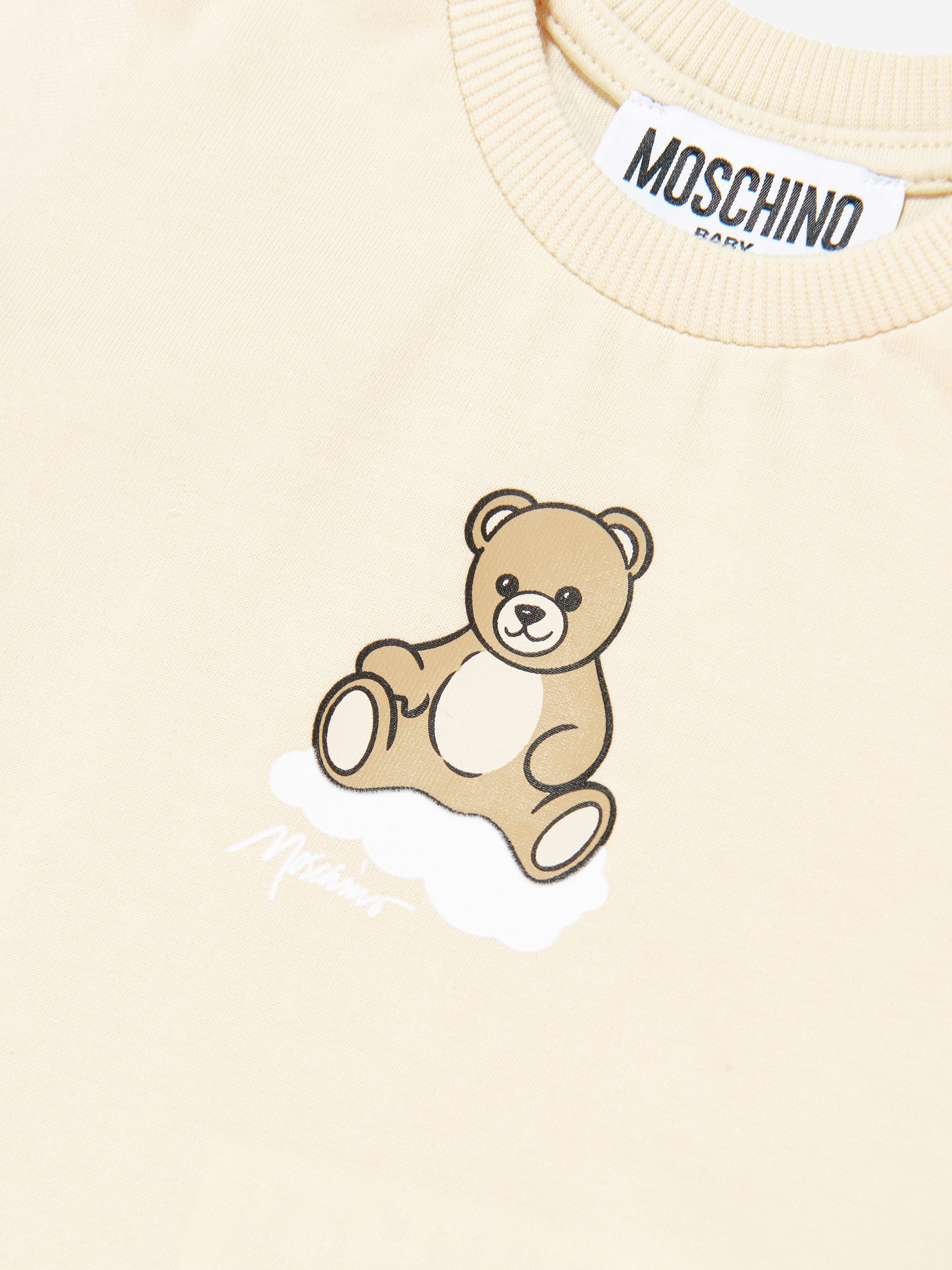 Moschino Baby Teddy Bear T-Shirt in Beige