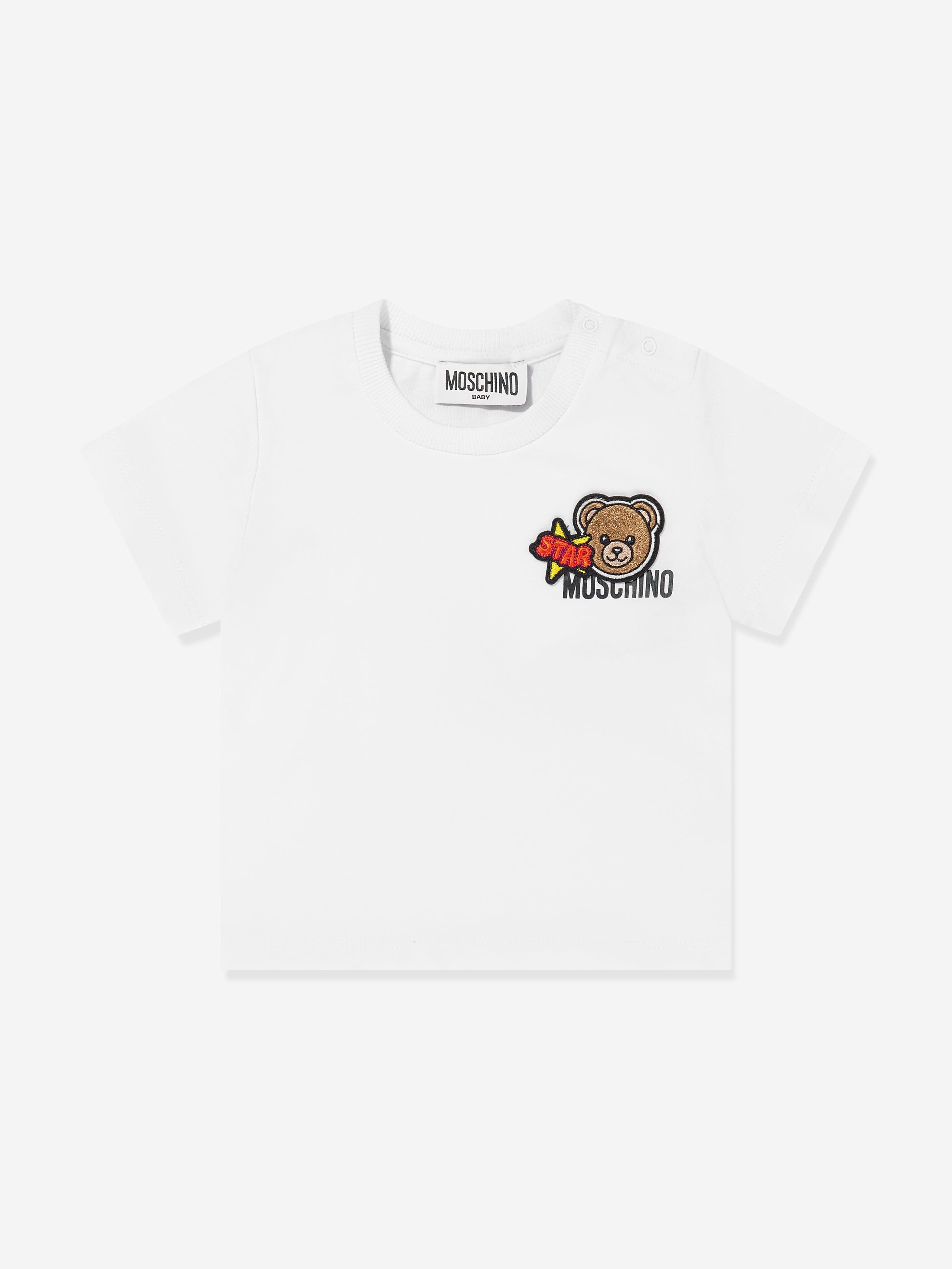 Moschino Baby Bear Logo T-Shirt in White