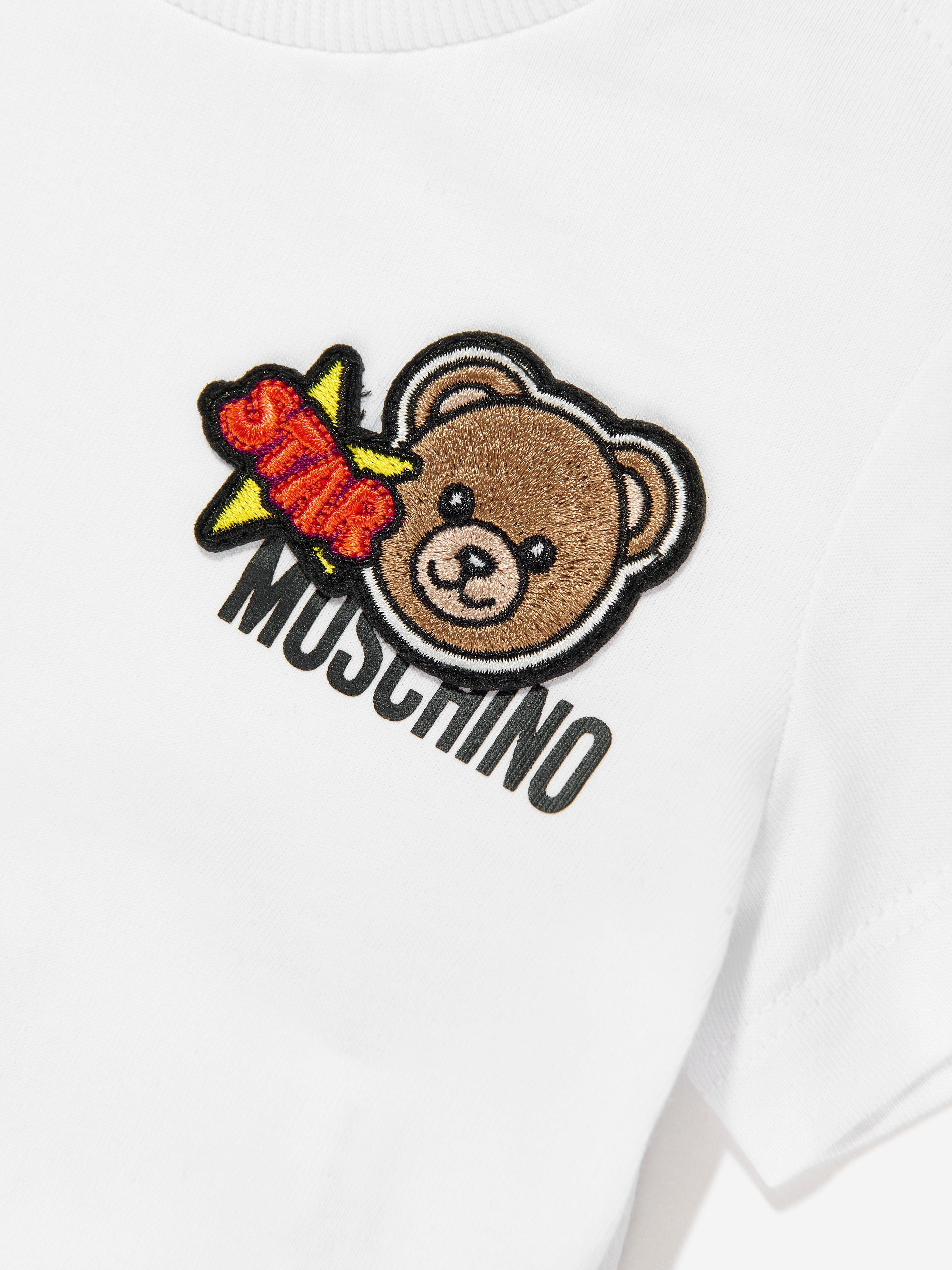 Moschino Baby Bear Logo T-Shirt in White