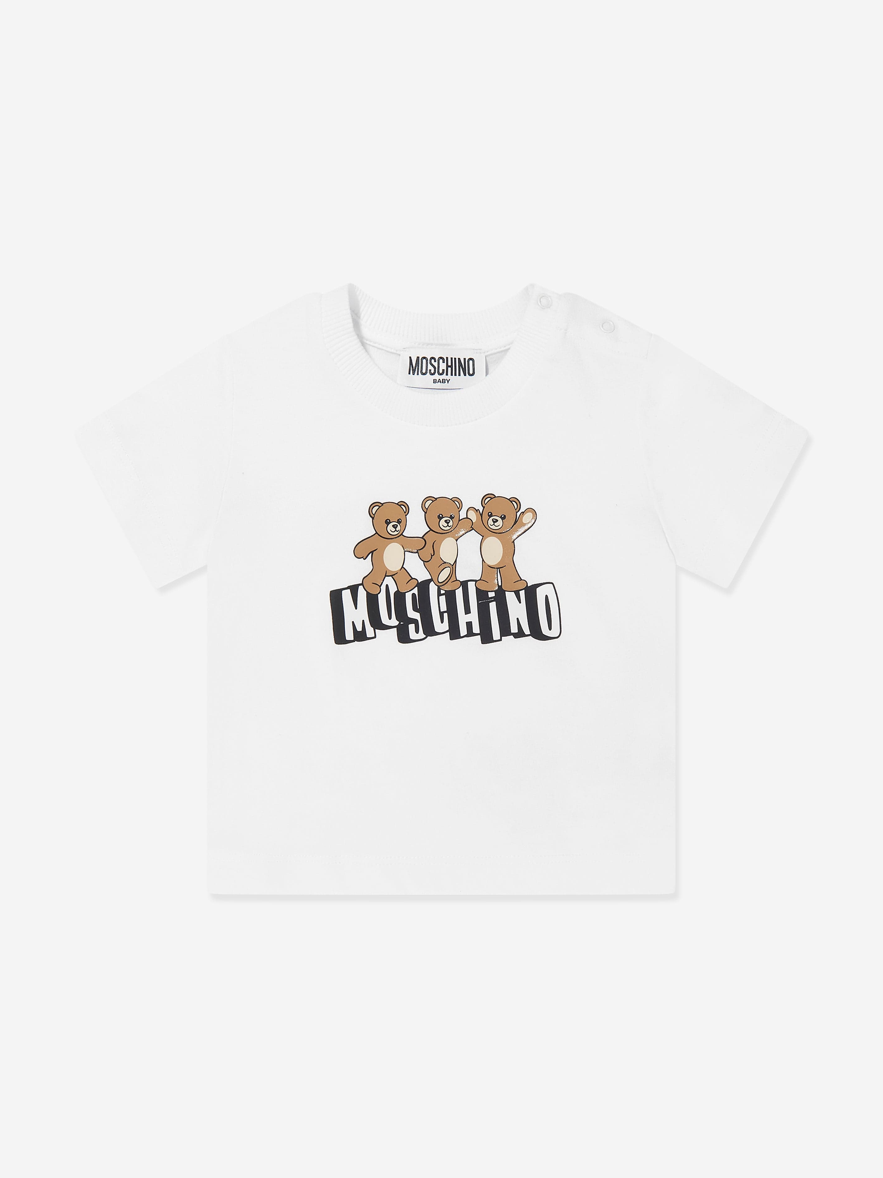 Moschino Baby Teddy Bear Logo Short Set in Navy