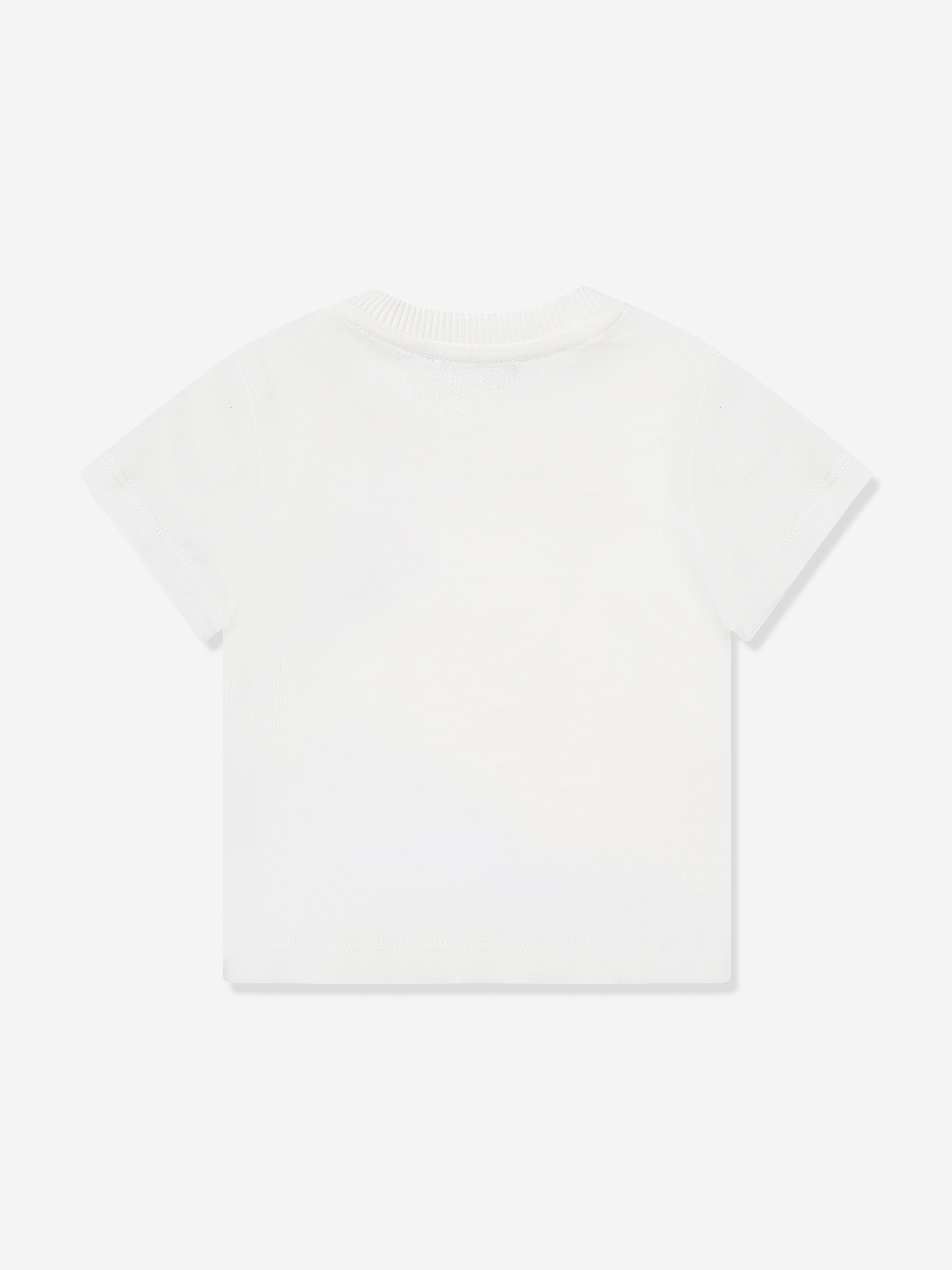 Moschino Baby Teddy Bear Logo T-Shirt in Ivory